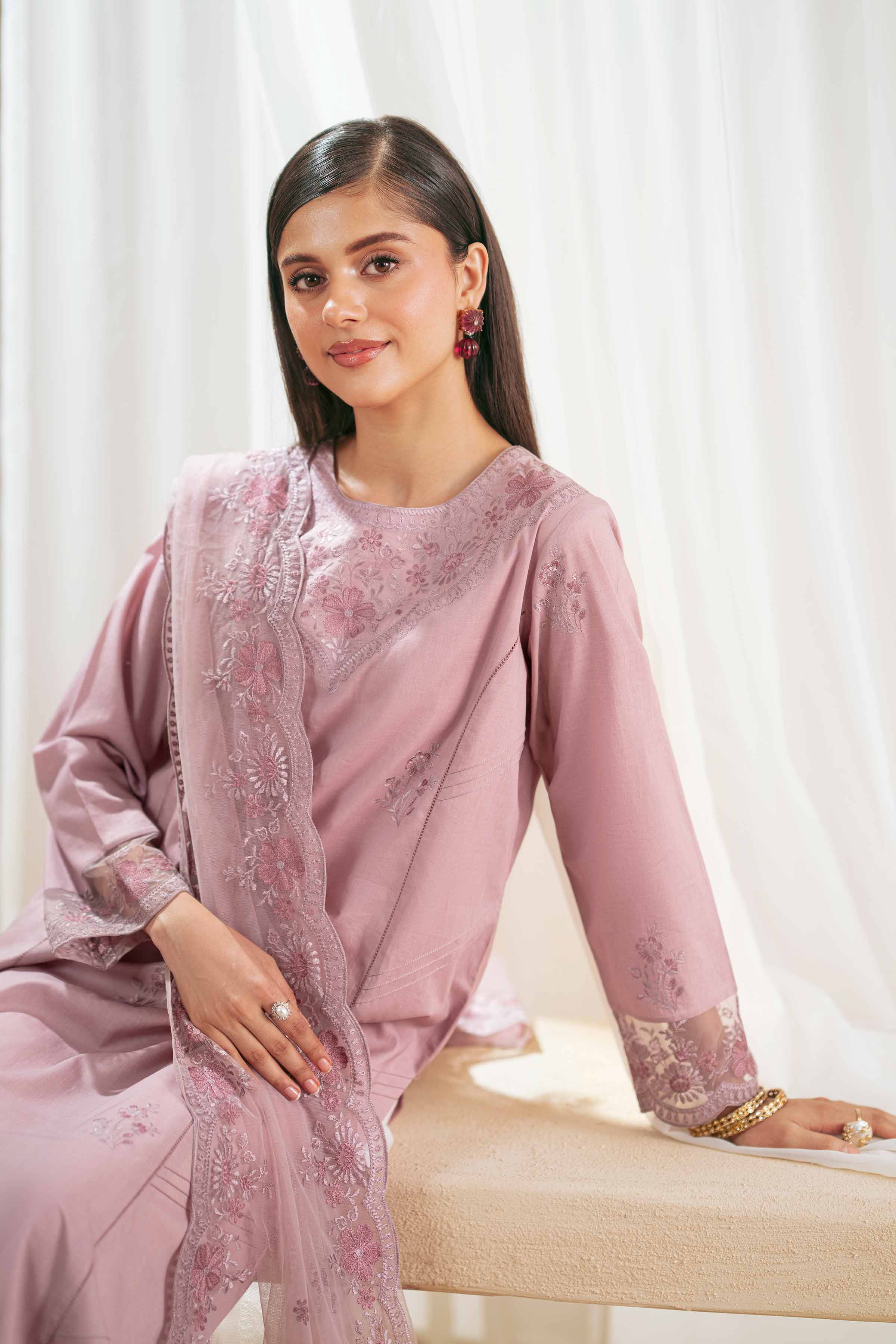 2 Piece - Embroidered Suit - KFS25-74 - Image 10