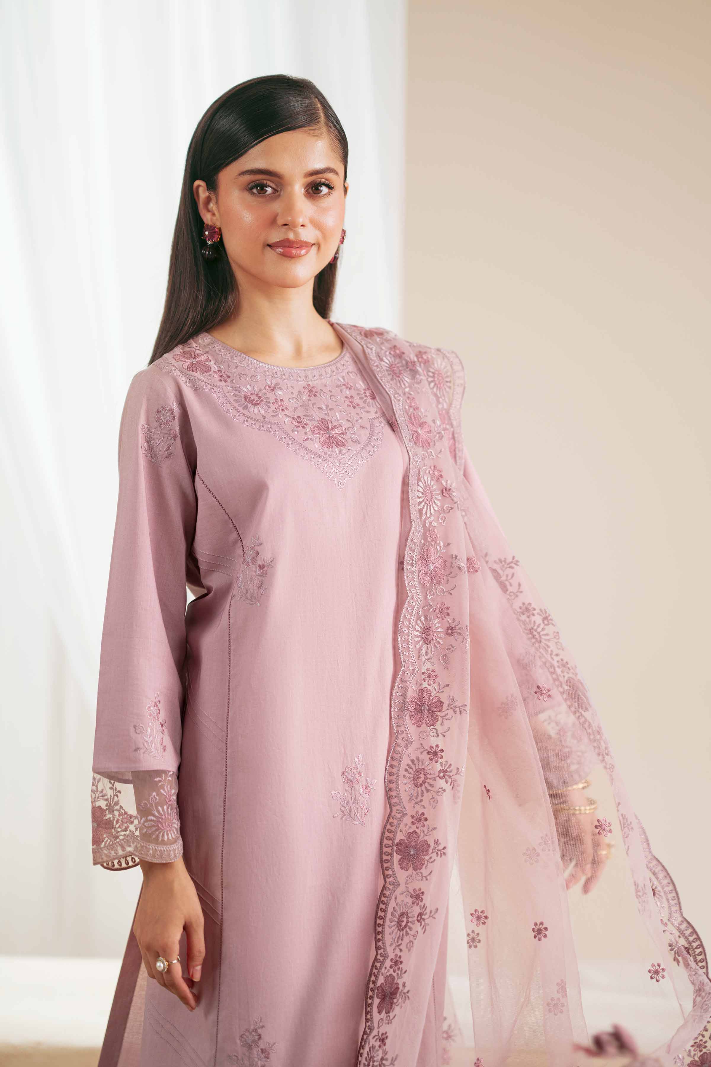 2 Piece - Embroidered Suit - KFS25-74 - Image 13