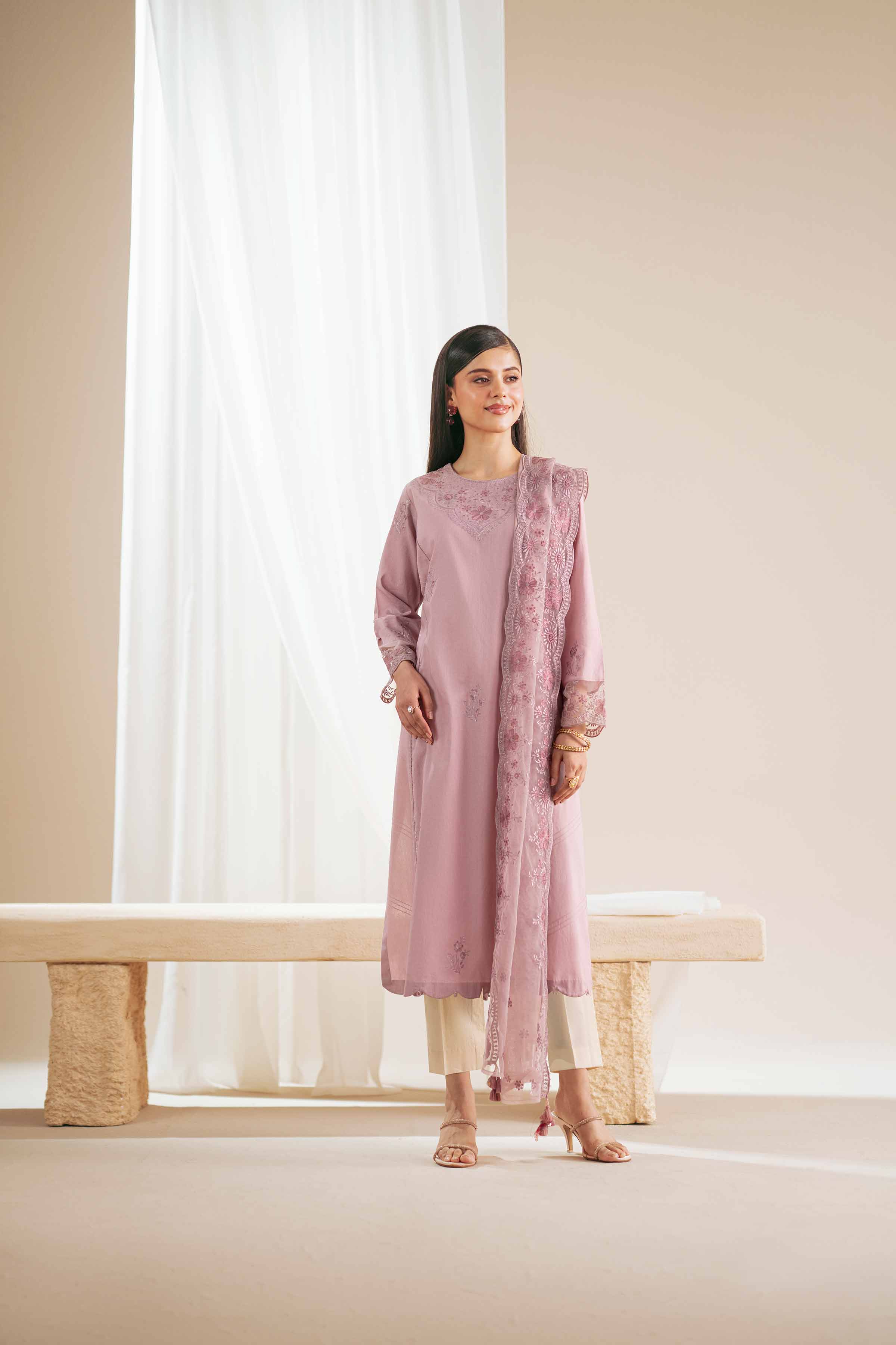 2 Piece - Embroidered Suit - KFS25-74 - Image 6