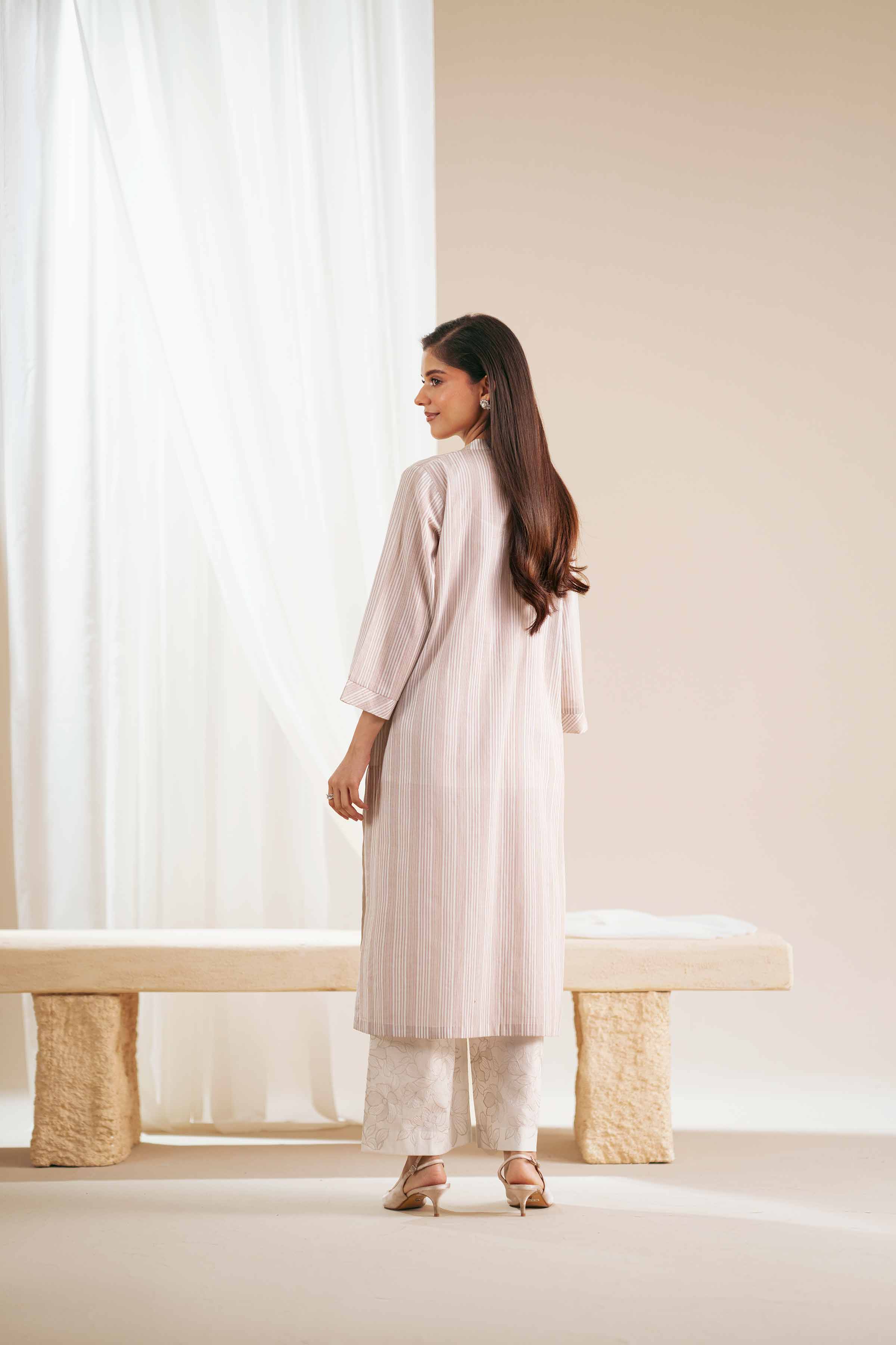 2 Piece - Embroidered Suit - KFS25-93 - Image 3