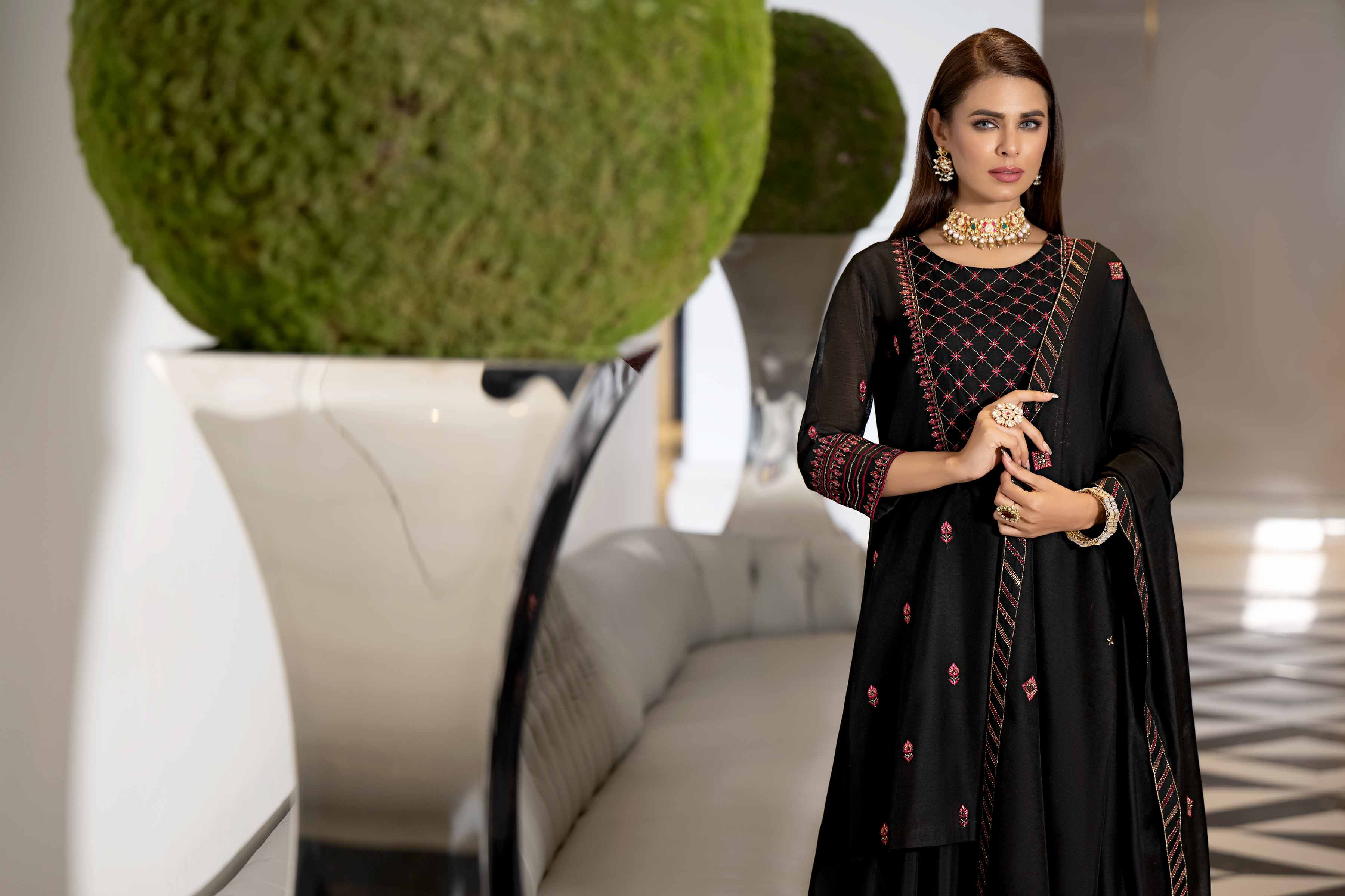 3 Piece - Embroidered Suit - KFW23-03 - Image 4