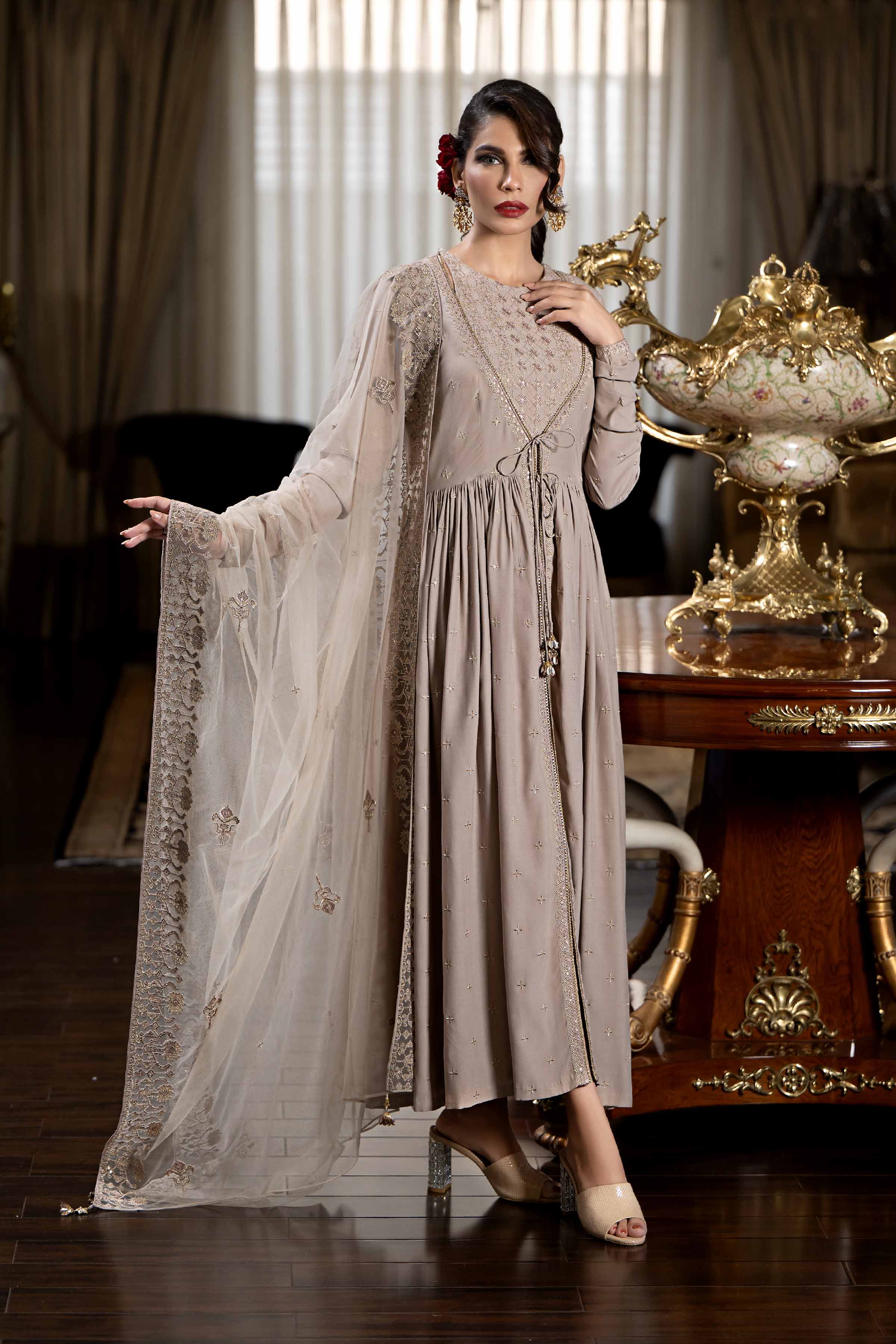 2 Piece - Embroidered Suit - KFW23-04 - Image 2