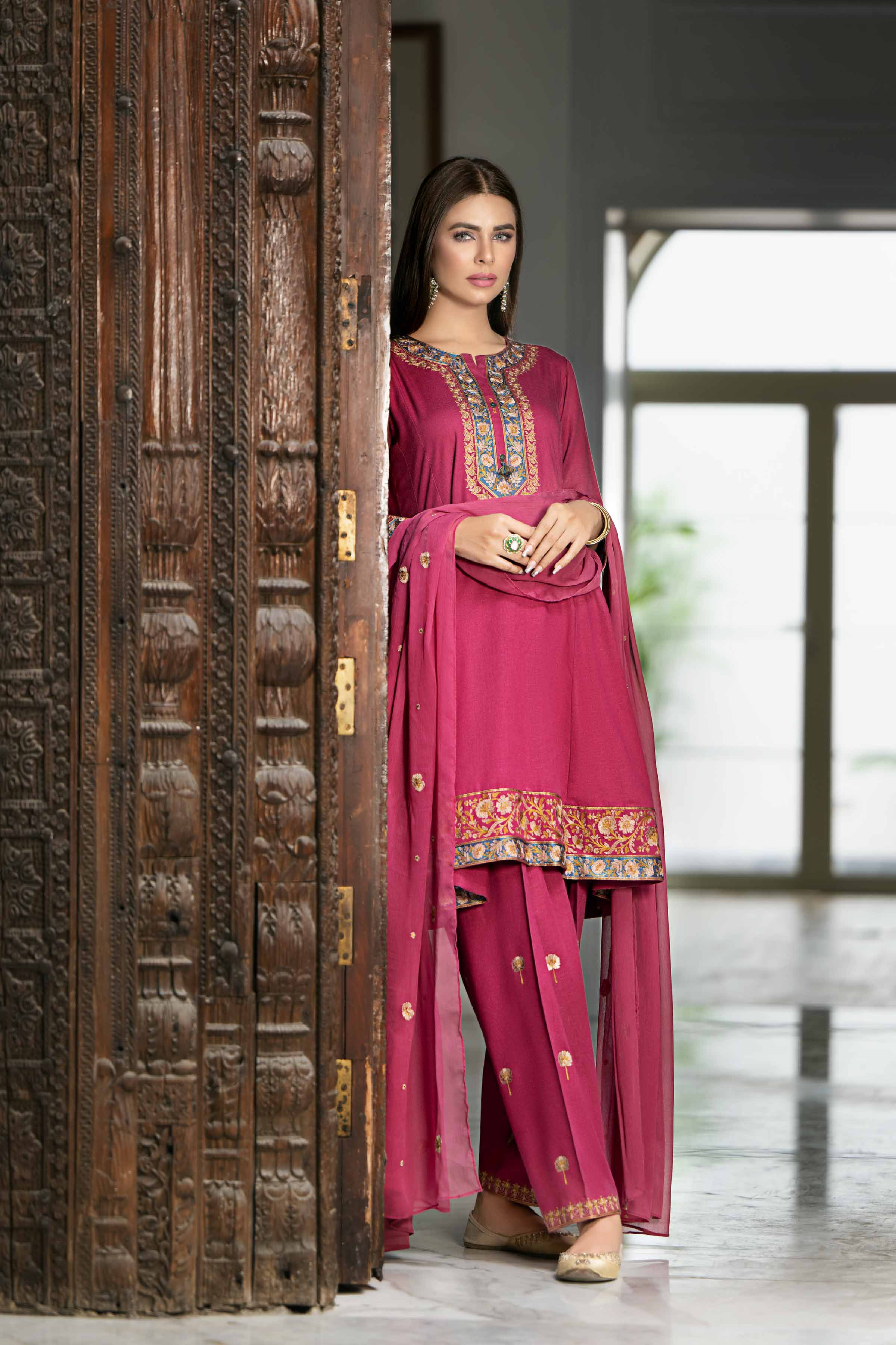 3 Piece - Embroidered Suit - KFW23-10 - Image 3