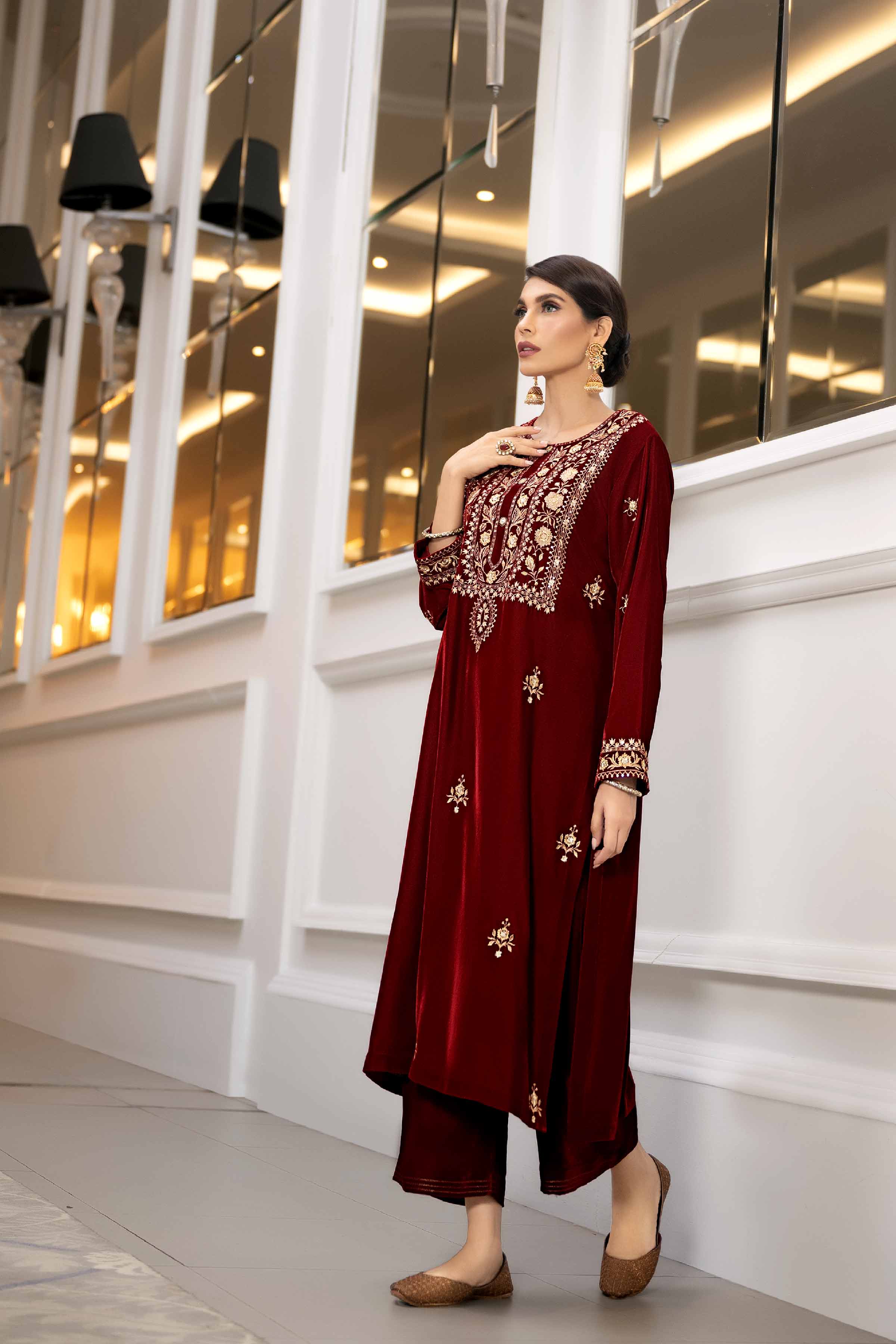 2 Piece - Embroidered Suit - KFW23-22 - Image 3