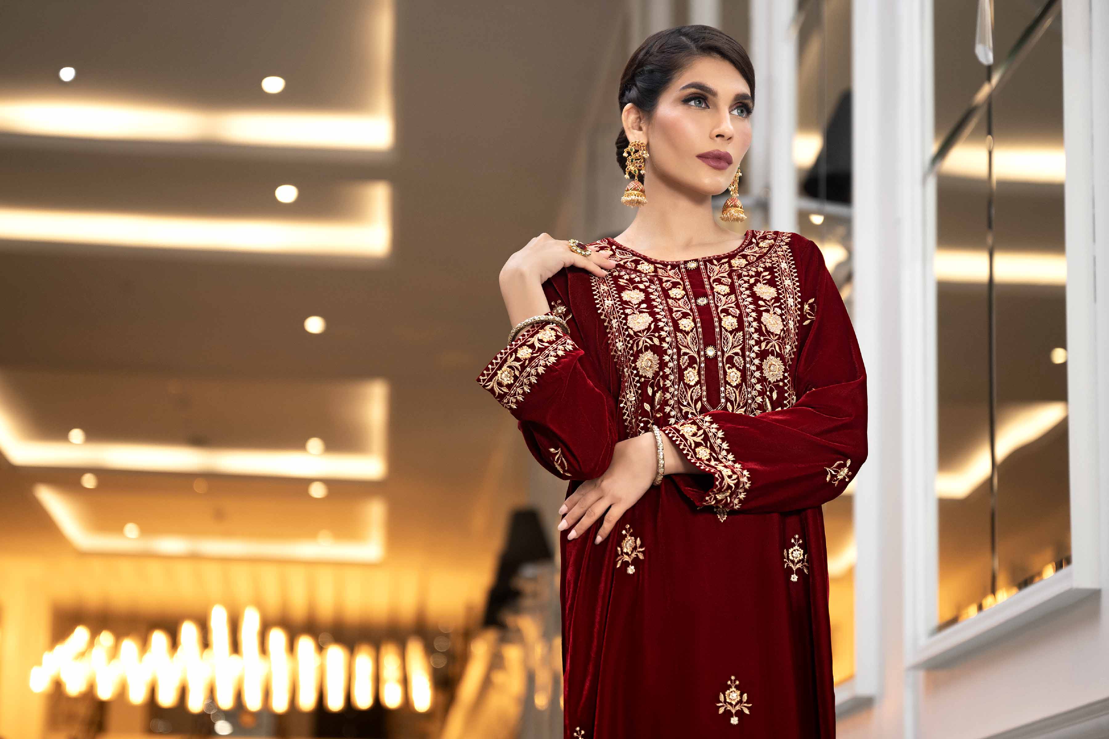 2 Piece - Embroidered Suit - KFW23-22 - Image 4