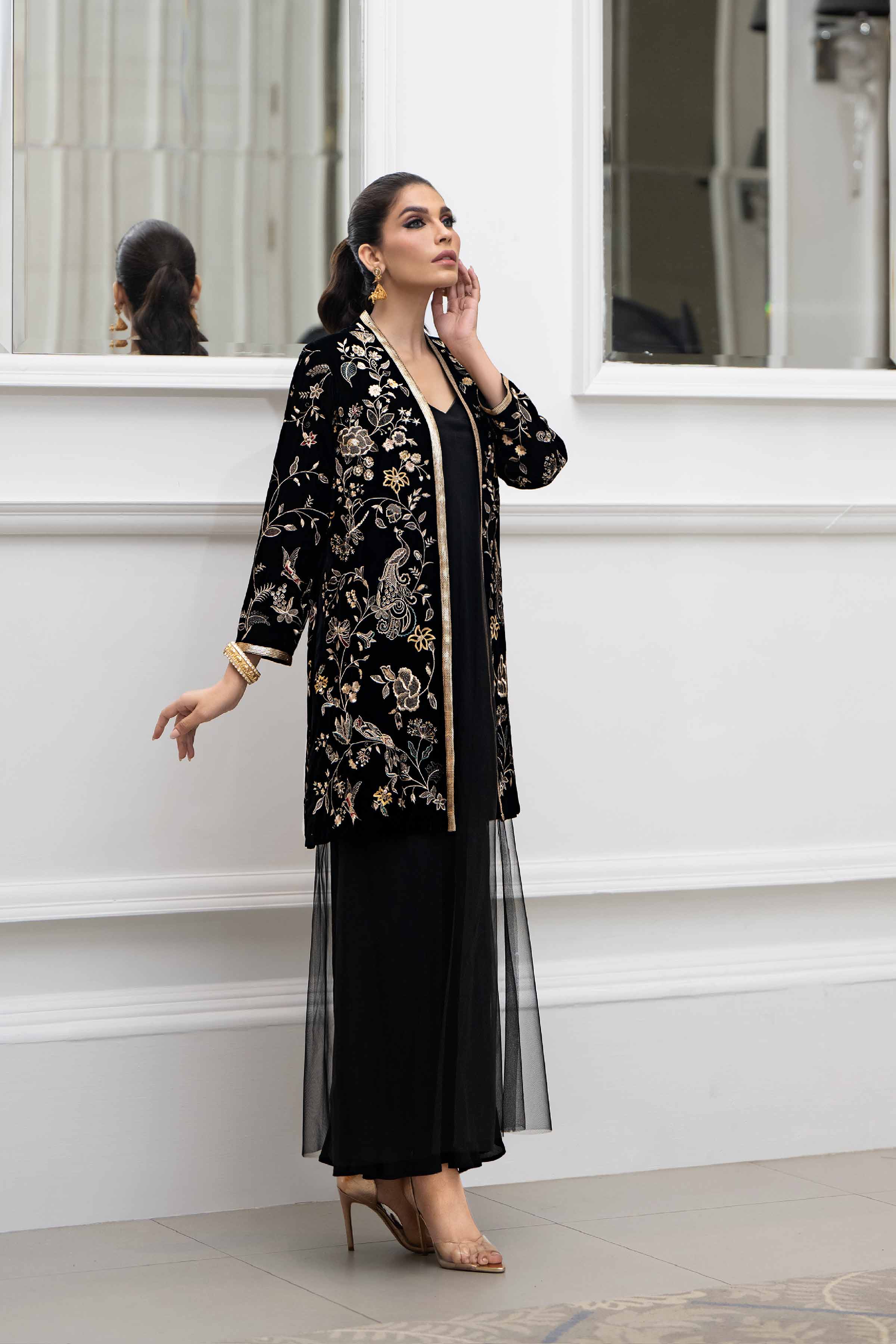 2 Piece - Embroidered Suit - KFW23-35 - Image 2