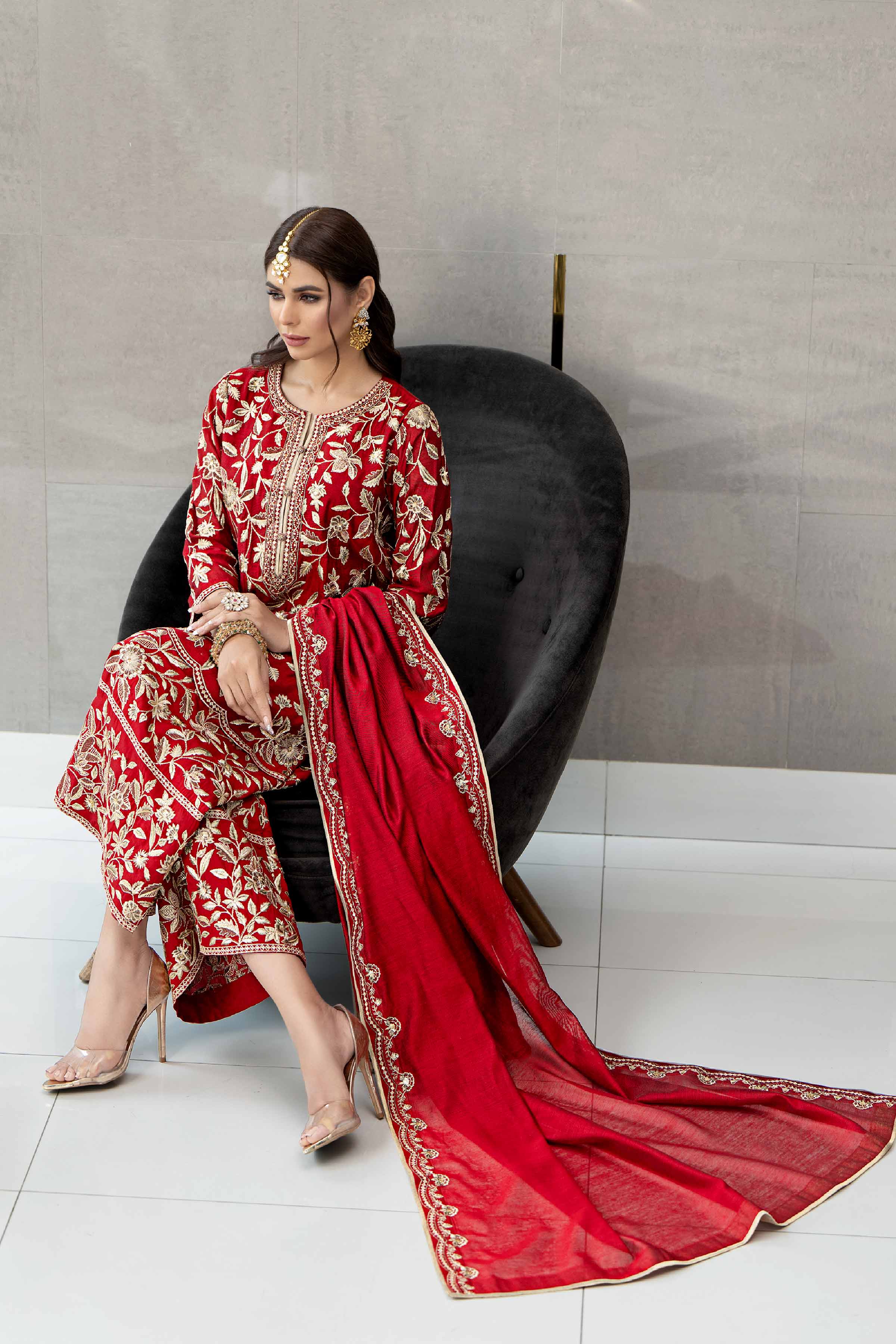 3 Piece - Embroidered Suit - KFW23-42 - Image 2