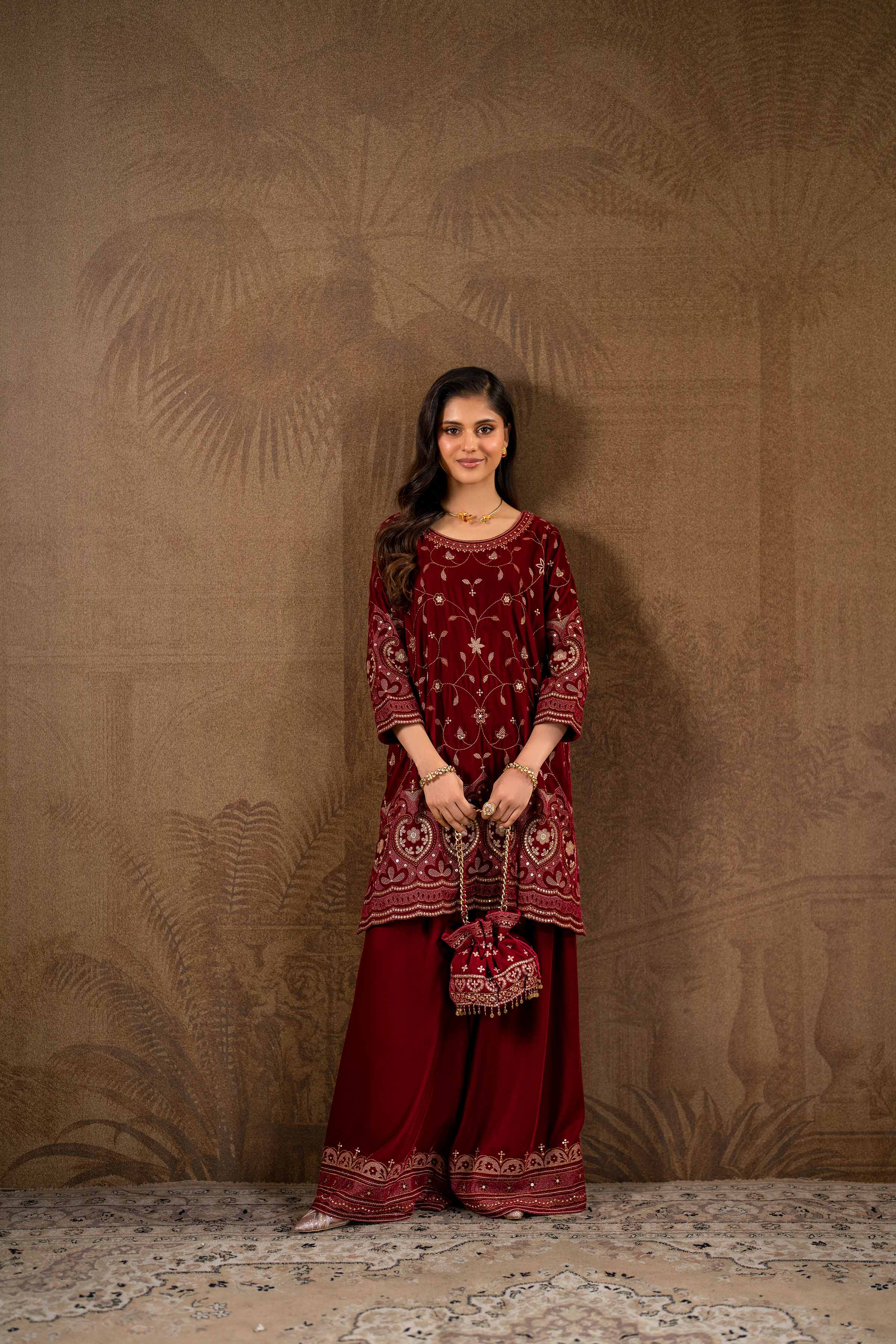 2 Piece - Embroidered Suit - KFW24-04 - Image 4