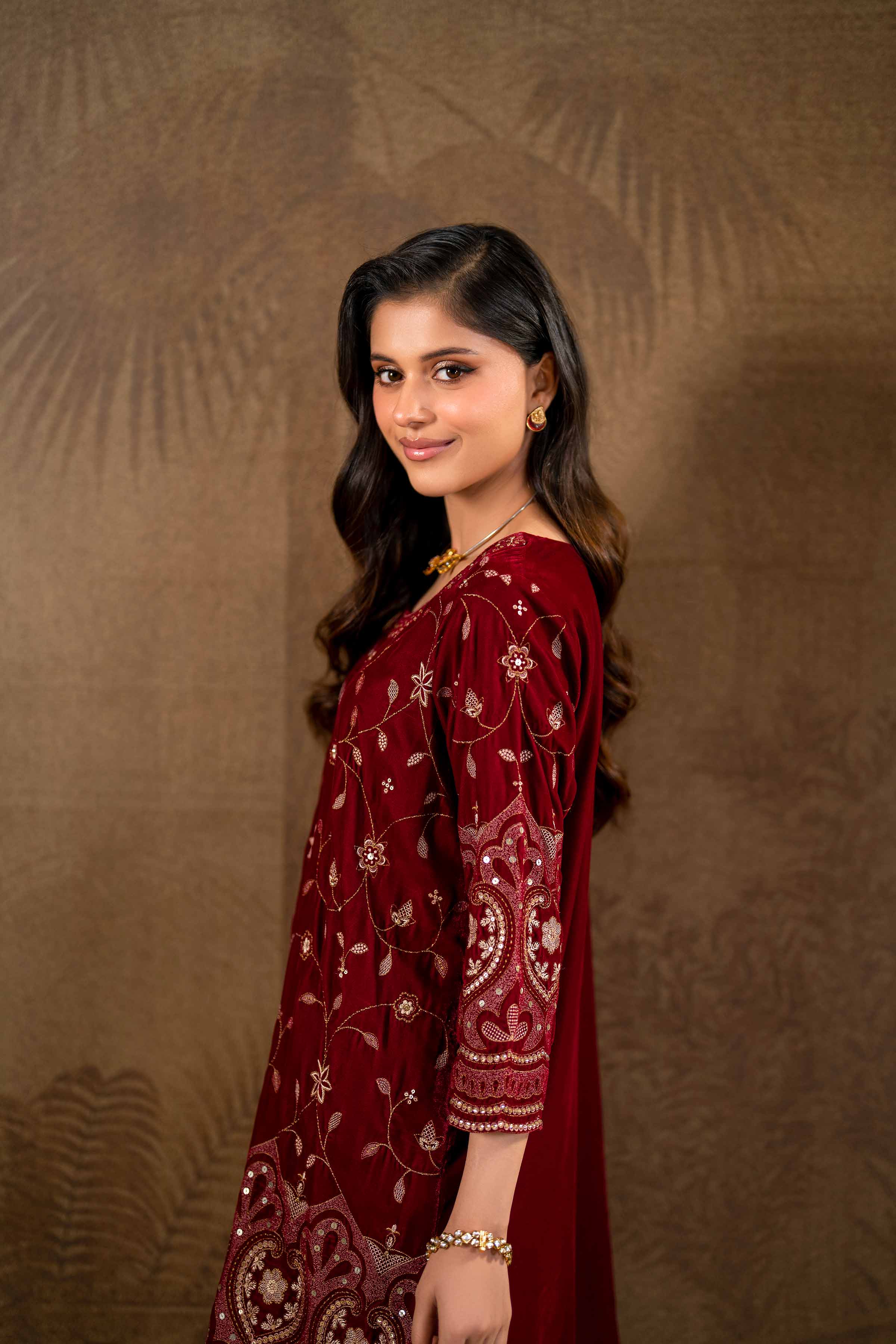2 Piece - Embroidered Suit - KFW24-04 - Image 5