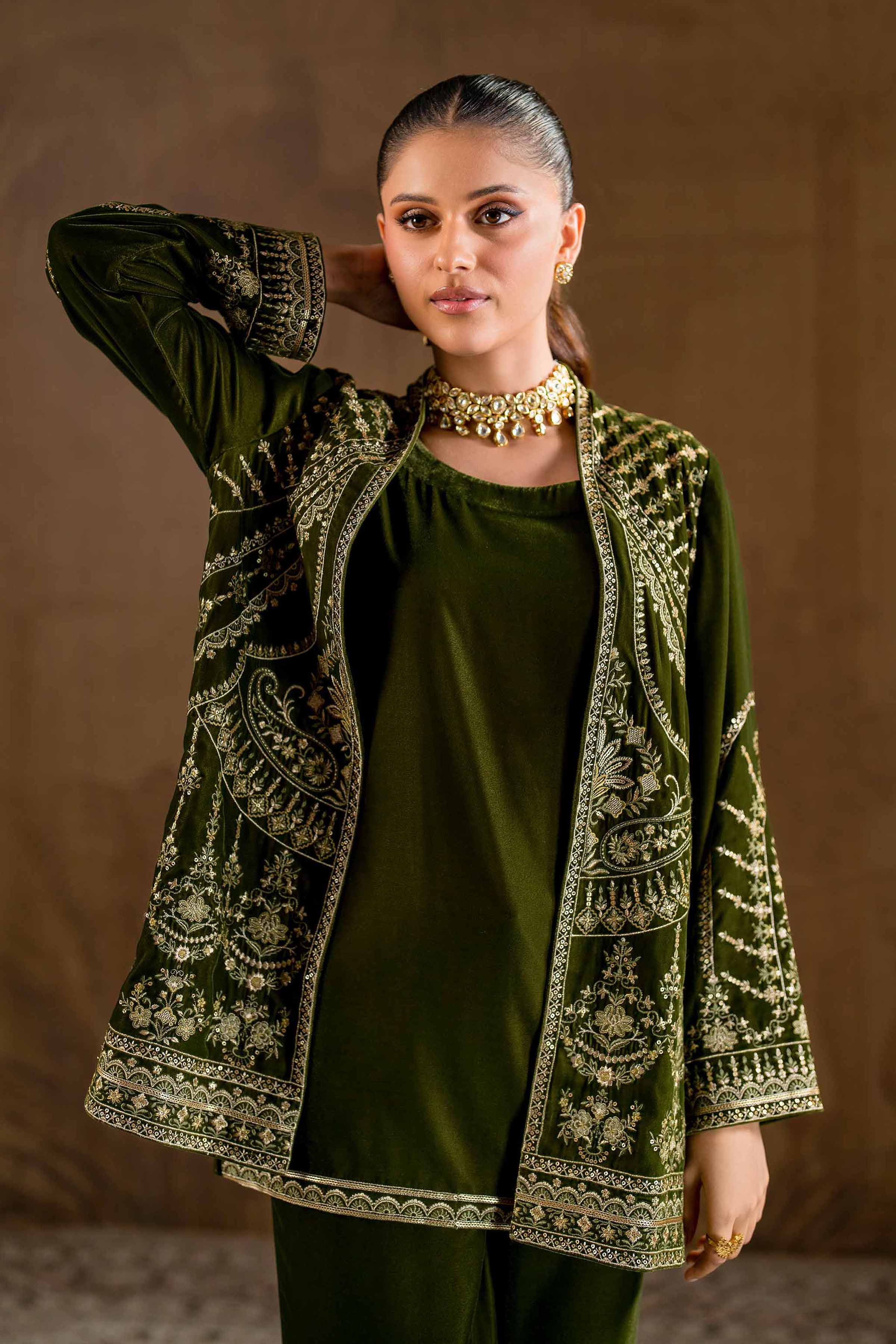 3 Piece - Embroidered Suit - KFW24-08 - Image 3