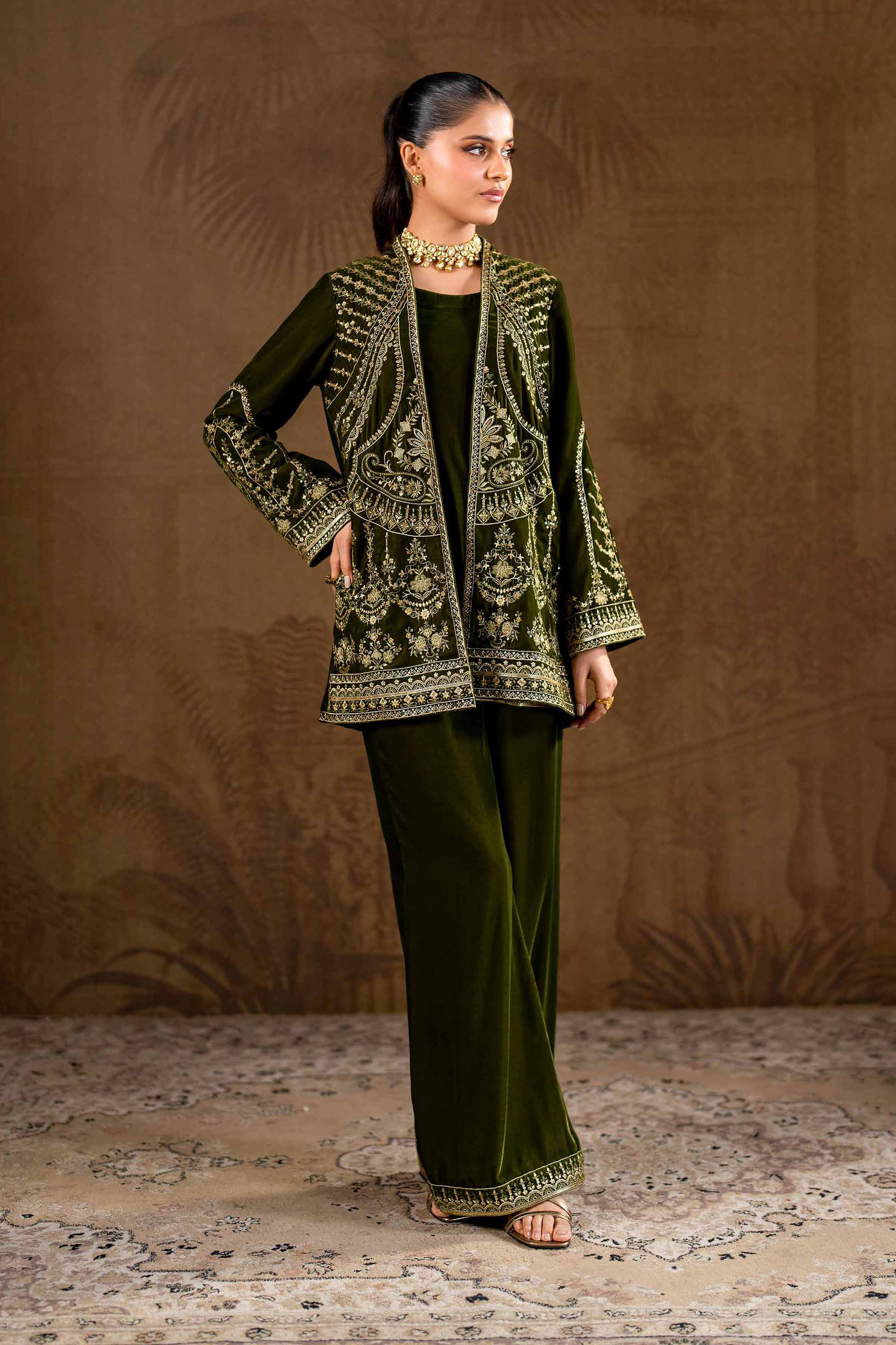 3 Piece - Embroidered Suit - KFW24-08 - Image 4