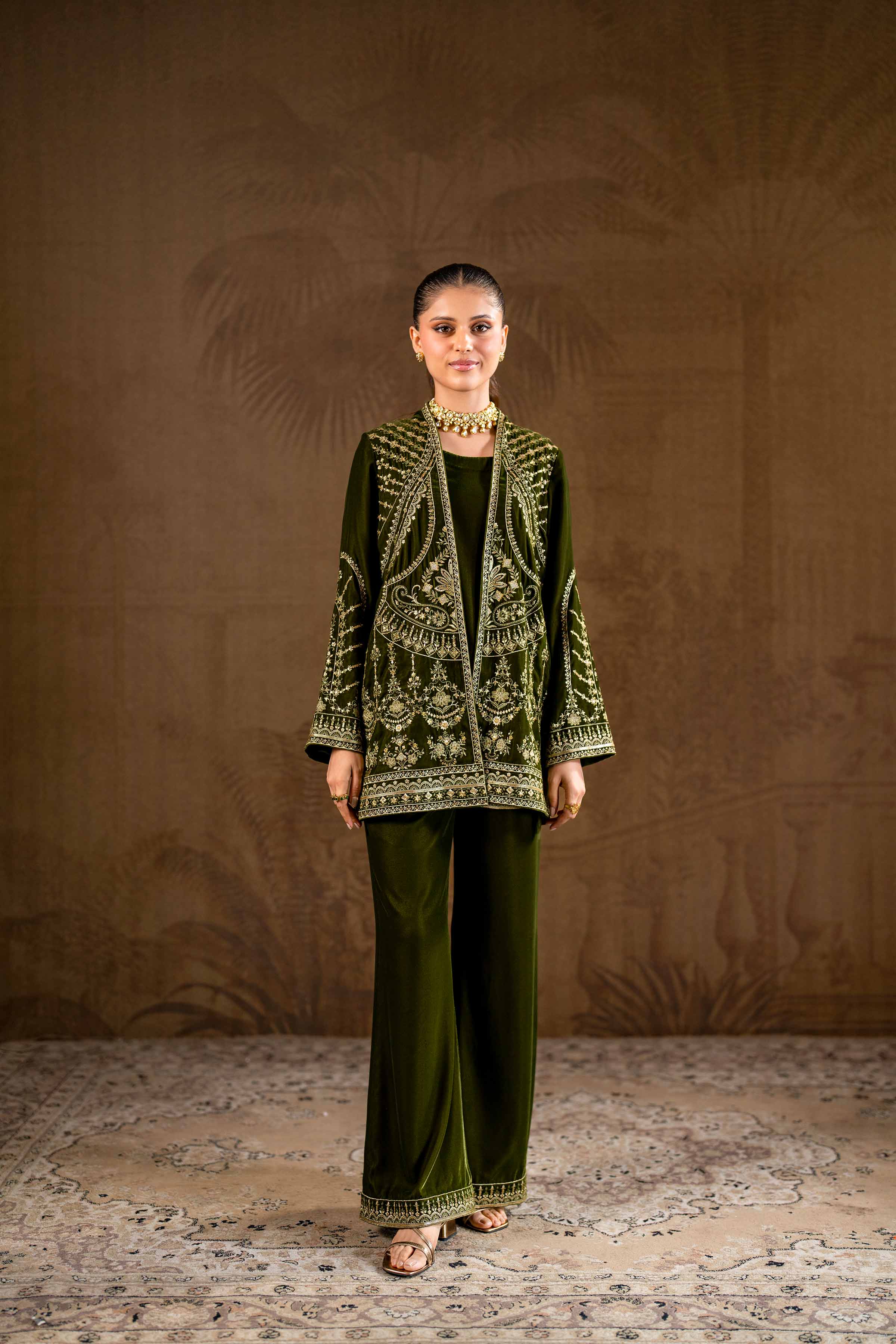 3 Piece - Embroidered Suit - KFW24-08 - Image 6