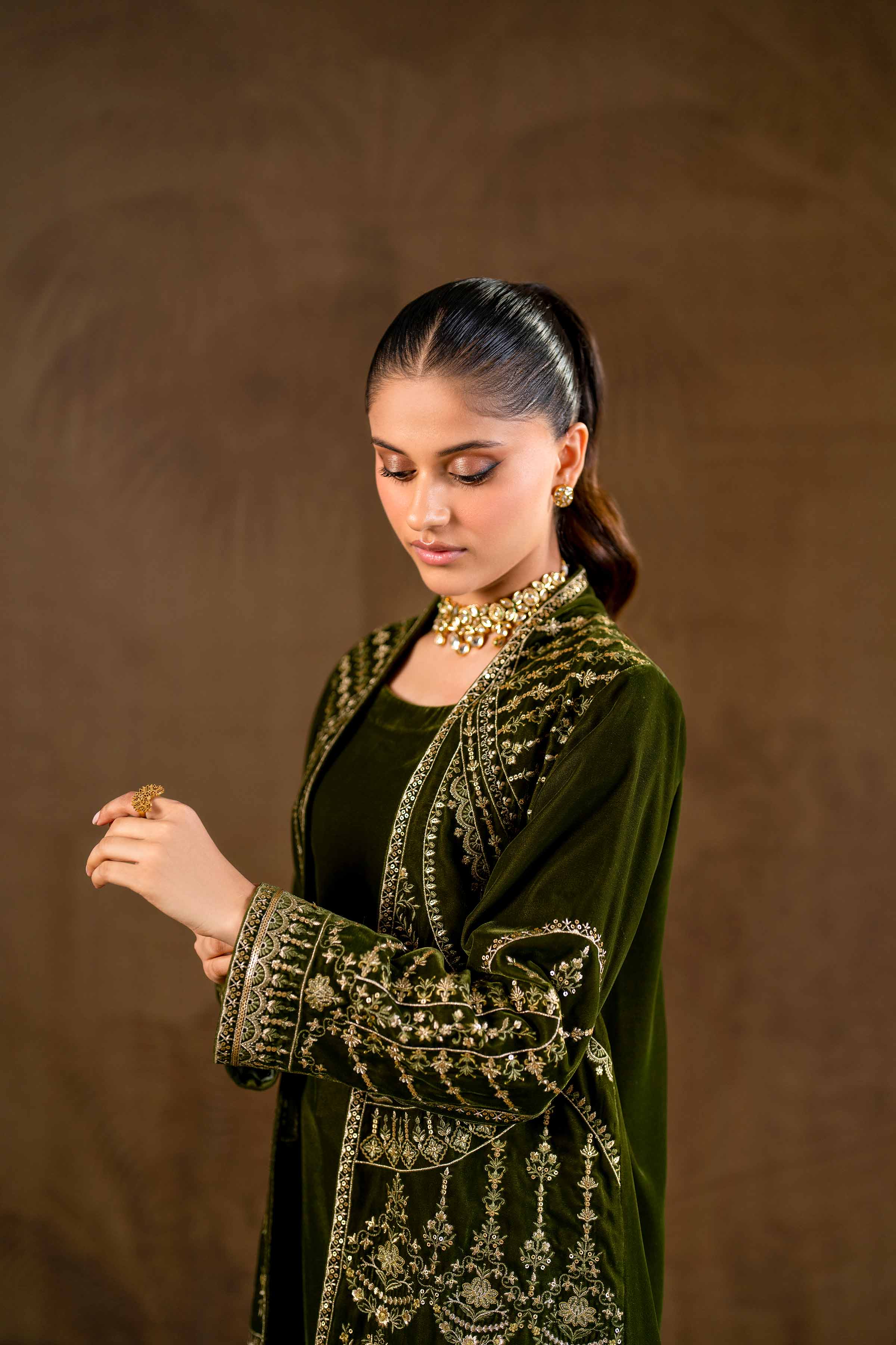 3 Piece - Embroidered Suit - KFW24-08 - Image 8