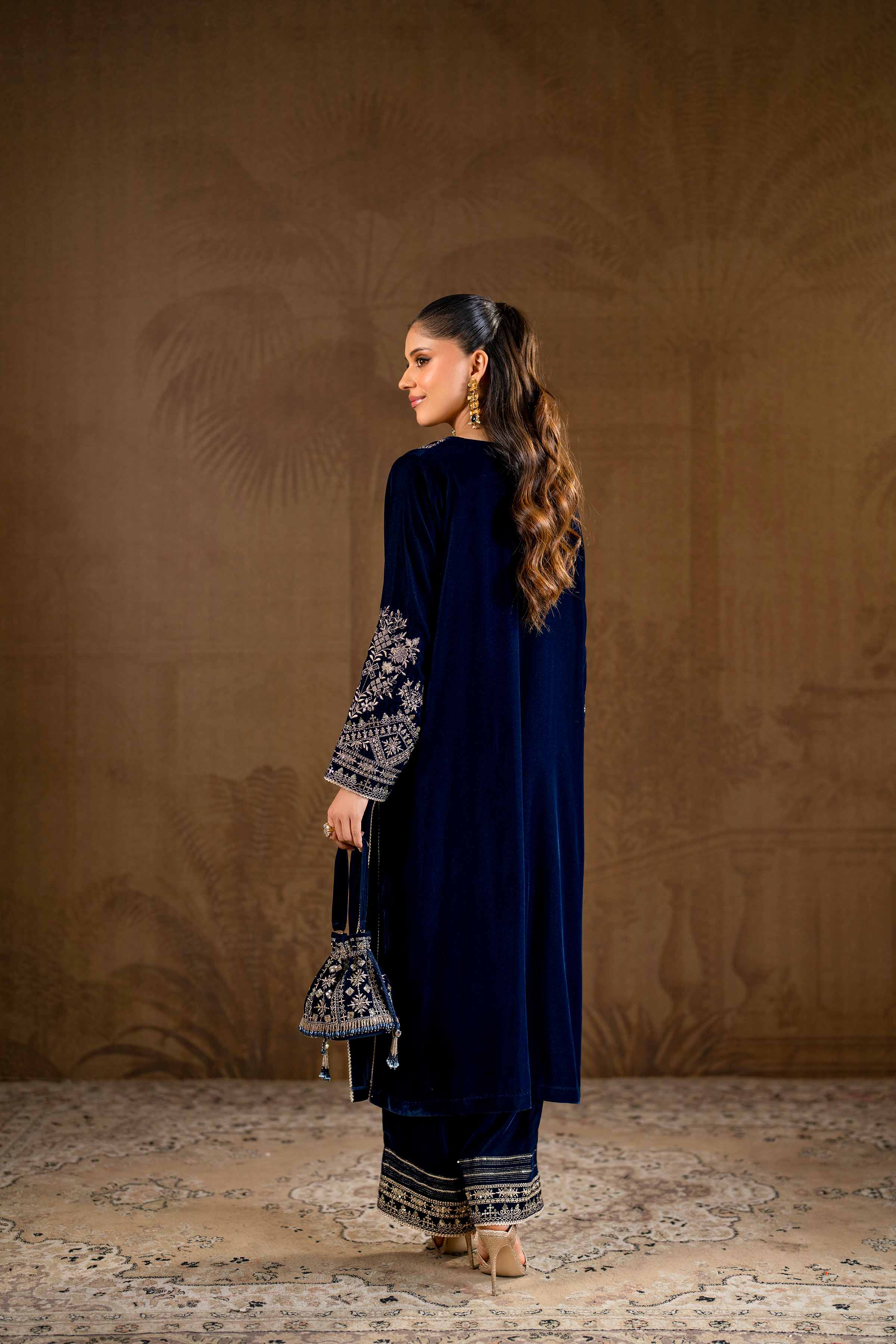 2 Piece - Embroidered Suit - KFW24-09 - Image 3