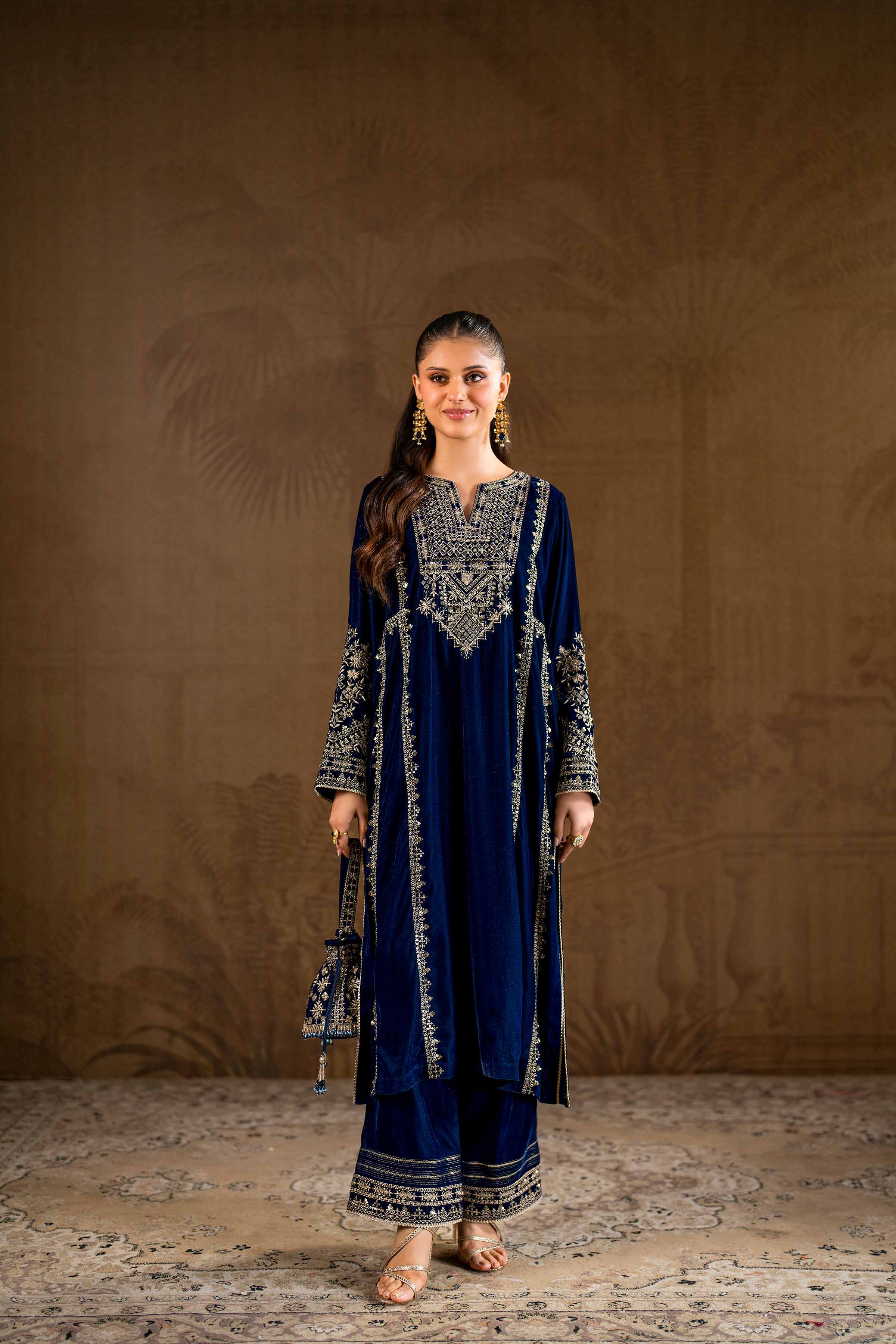 2 Piece - Embroidered Suit - KFW24-09 - Image 4