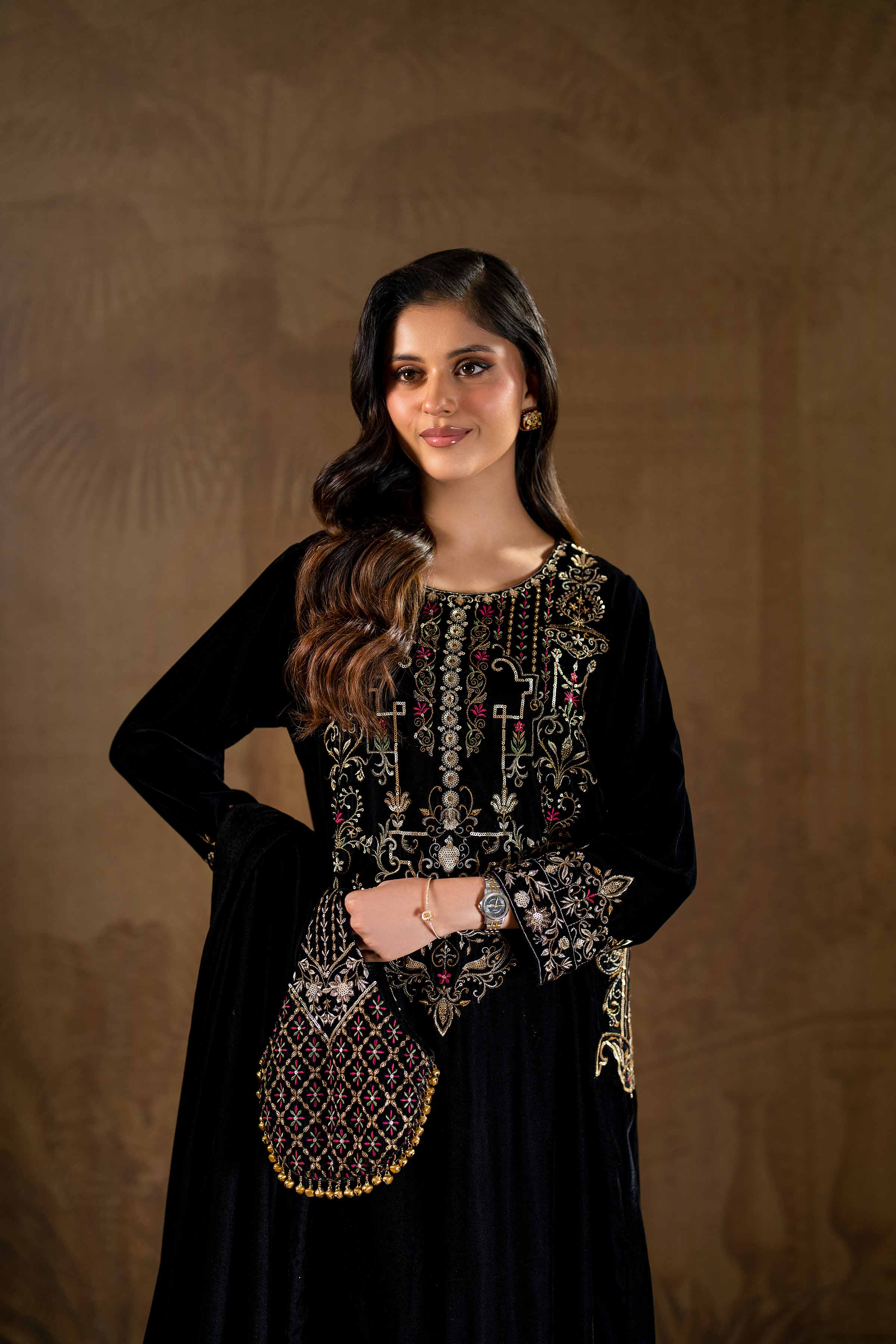 3 Piece - Embroidered Suit - KFW24-10 - Image 10
