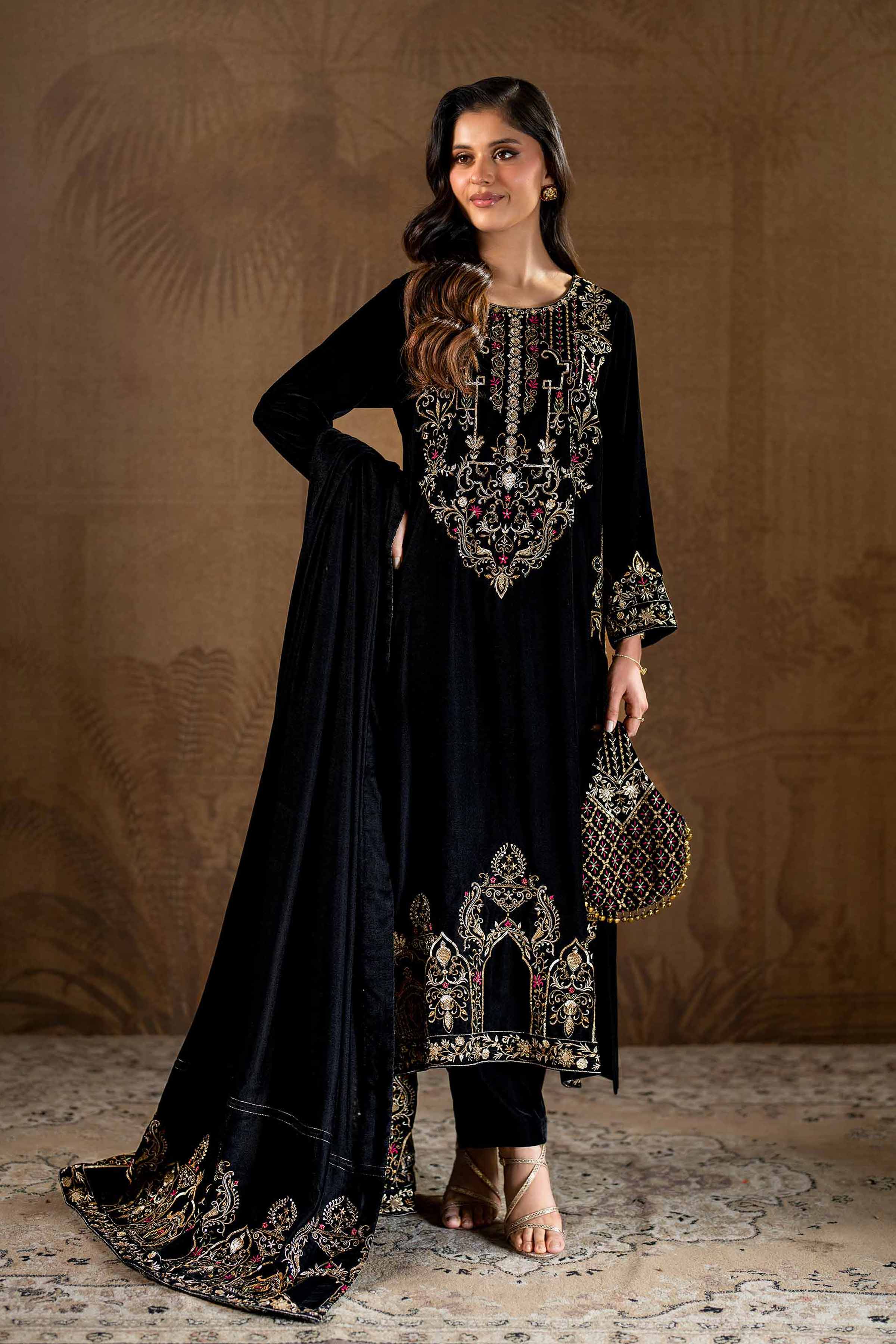 3 Piece - Embroidered Suit - KFW24-10 - Image 2