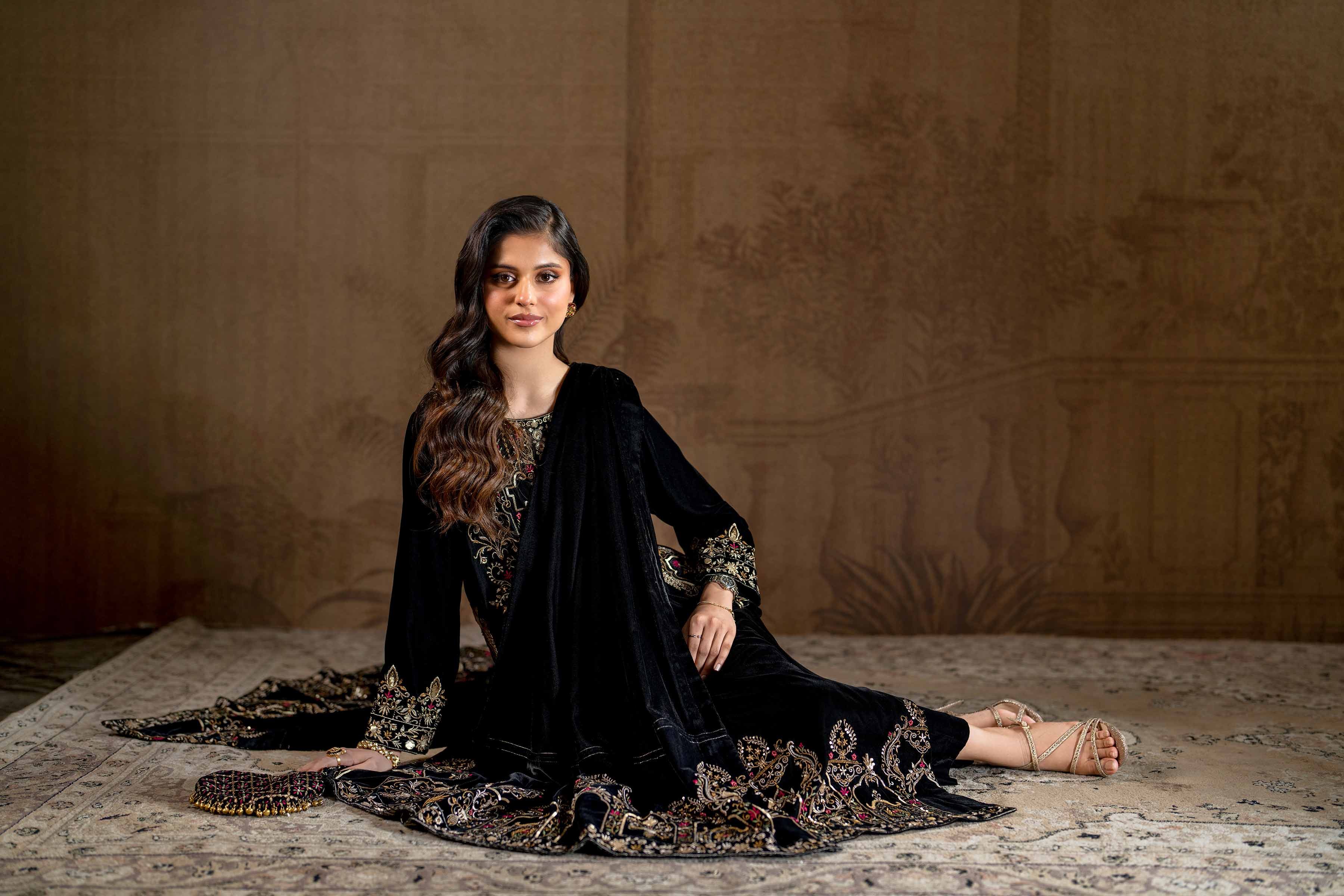 3 Piece - Embroidered Suit - KFW24-10 - Image 3