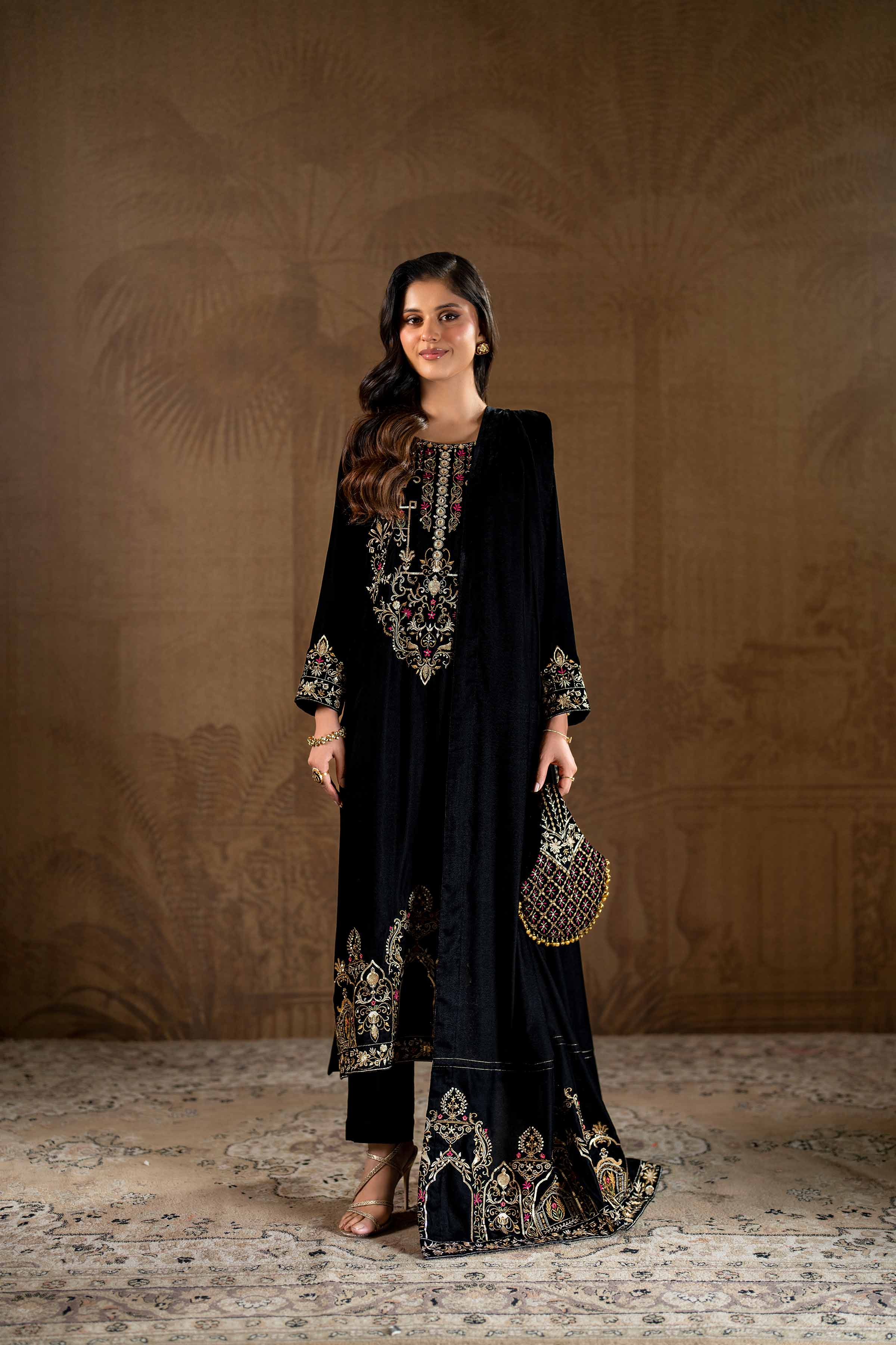 3 Piece - Embroidered Suit - KFW24-10 - Image 4
