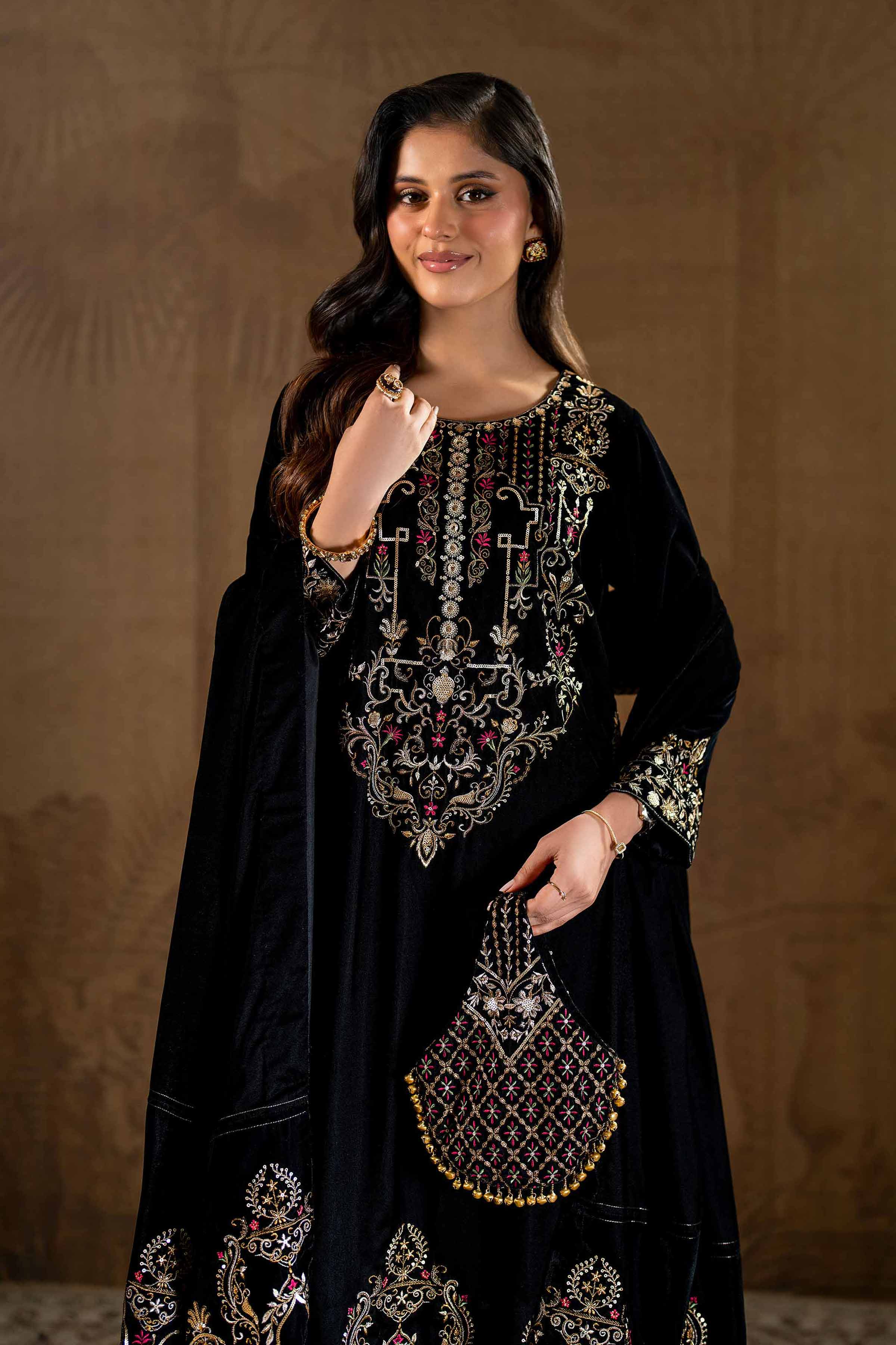3 Piece - Embroidered Suit - KFW24-10 - Image 6