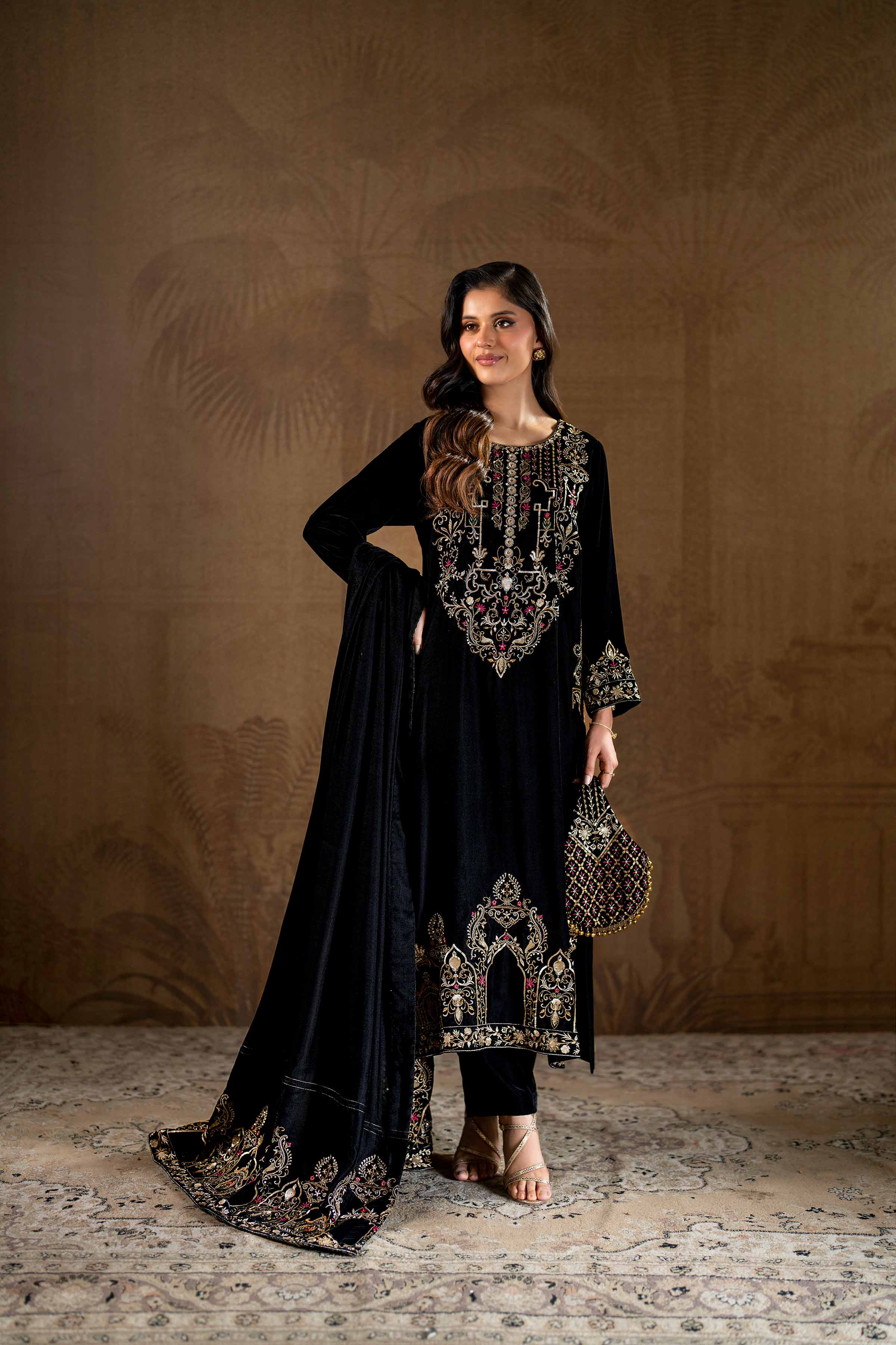 3 Piece - Embroidered Suit - KFW24-10 - Image 8