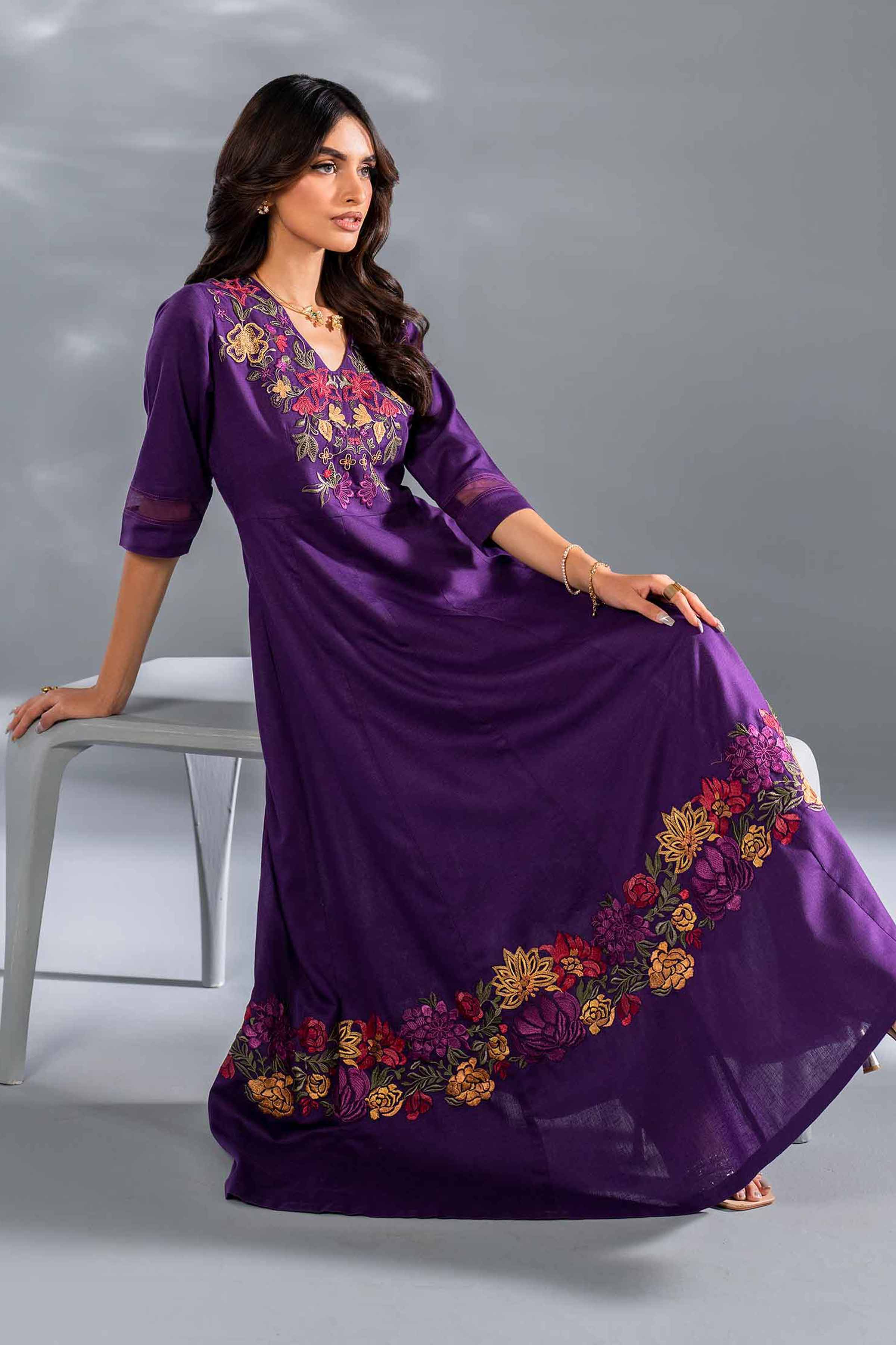 2 Piece - Embroidered Suit - KFW24-104 - Image 2
