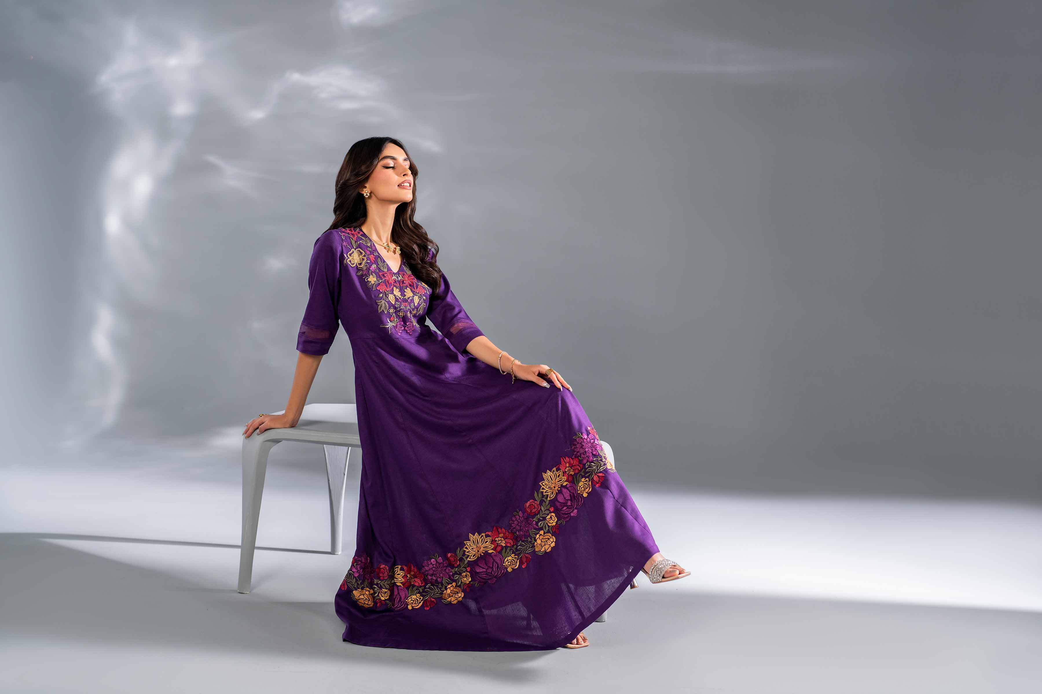 2 Piece - Embroidered Suit - KFW24-104 - Image 4