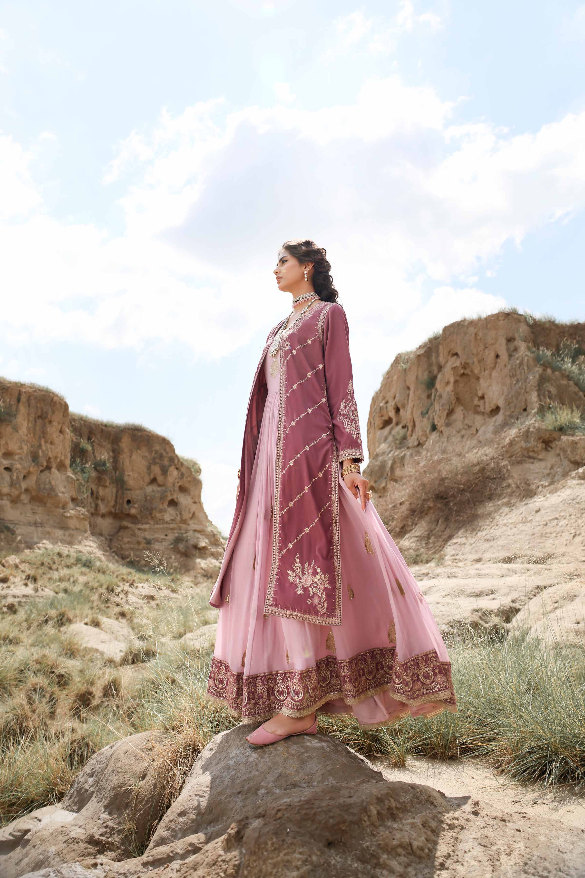 2 Piece - Embroidered Suit - KFW24-11 - Image 3