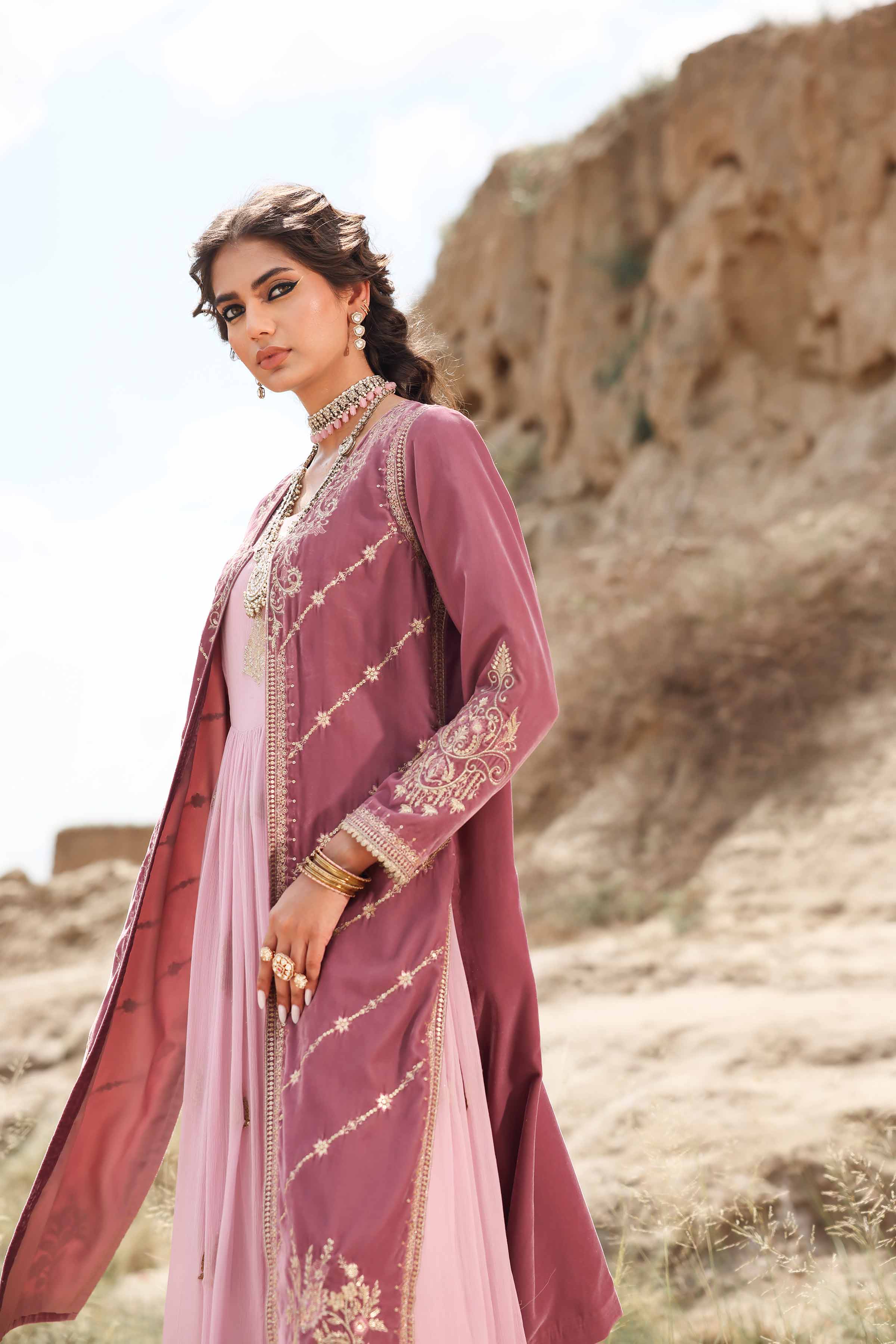 2 Piece - Embroidered Suit - KFW24-11 - Image 5