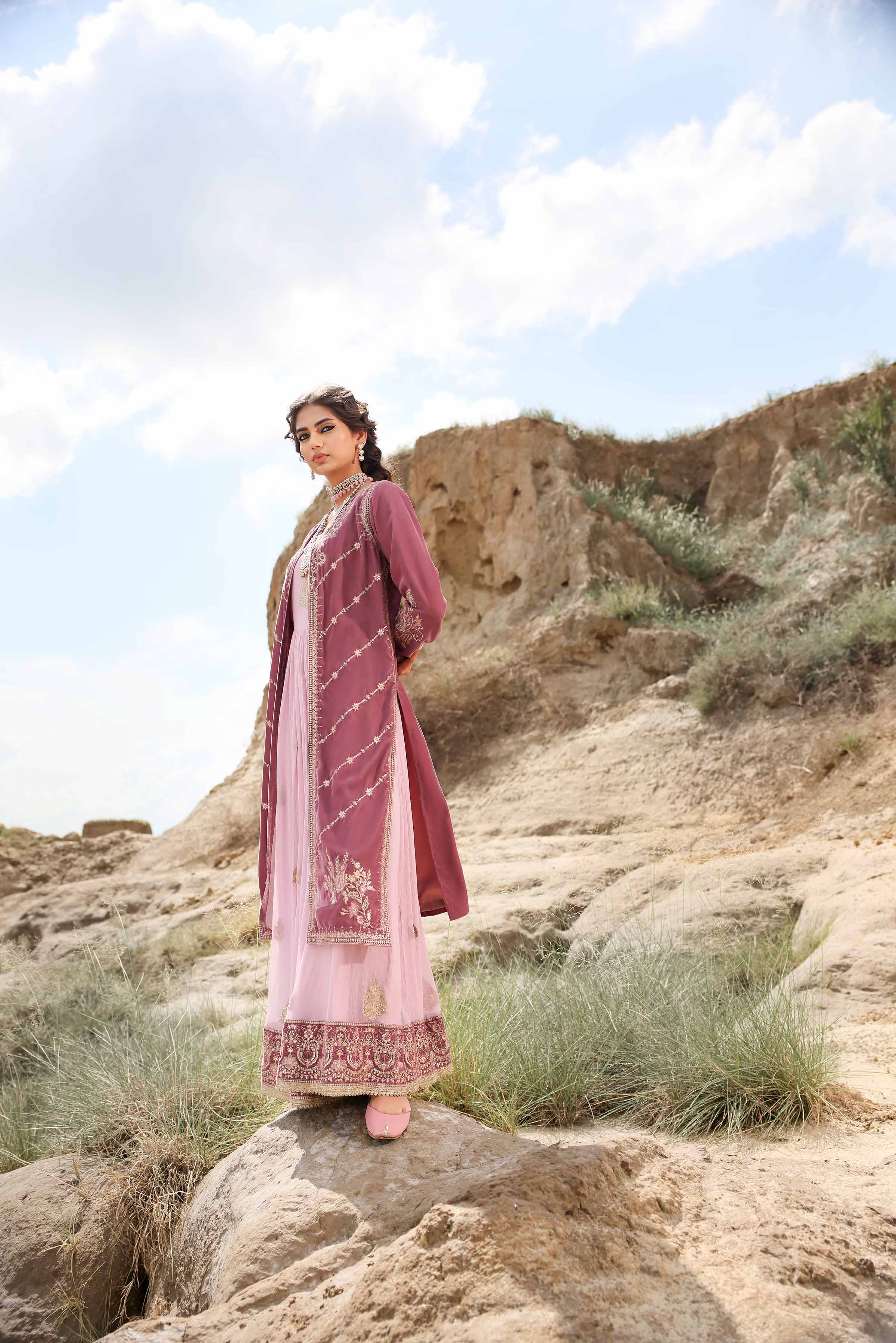2 Piece - Embroidered Suit - KFW24-11 - Image 6