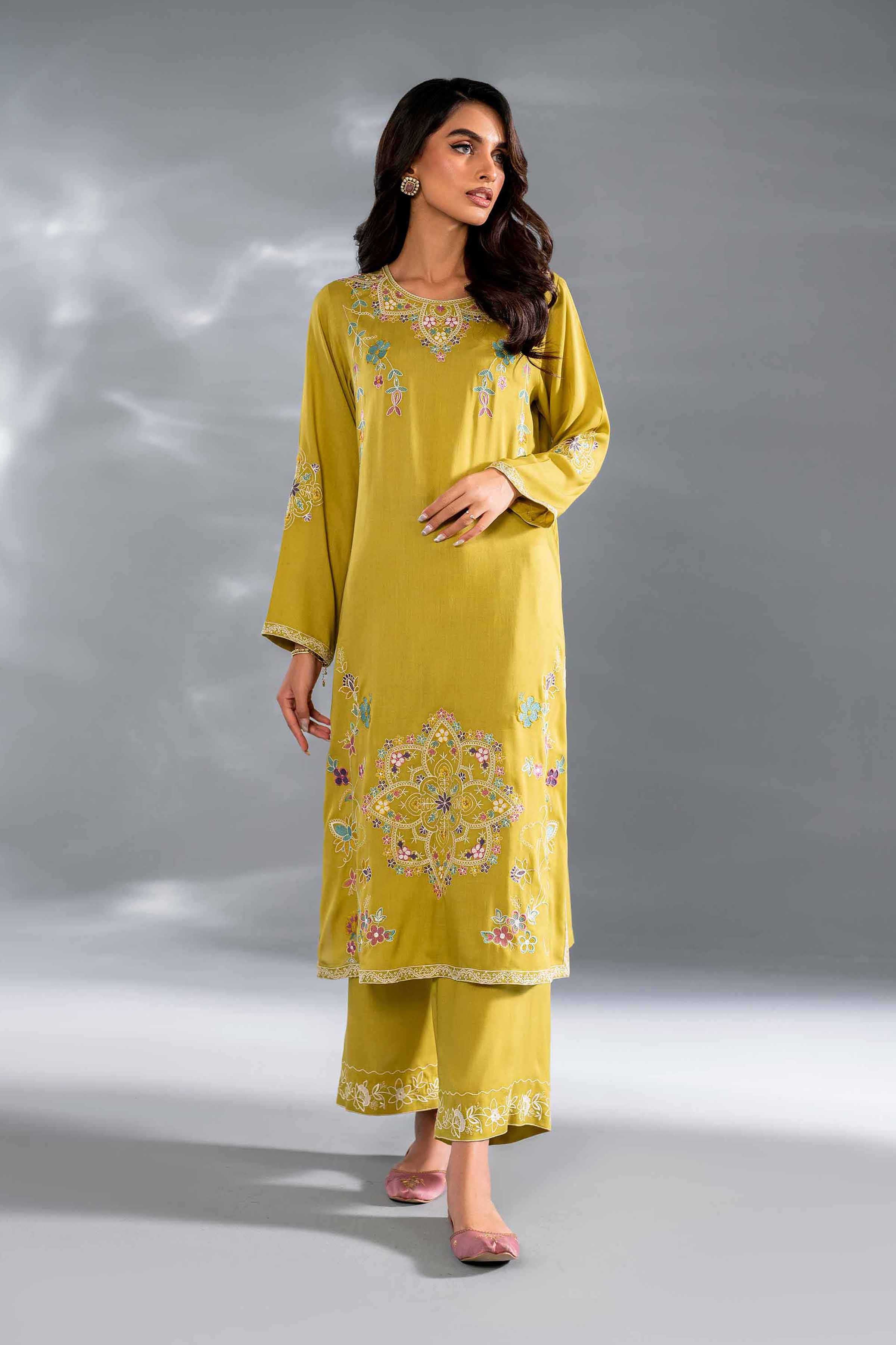 2 Piece - Embroidered Suit - KFW24-114 - Image 2