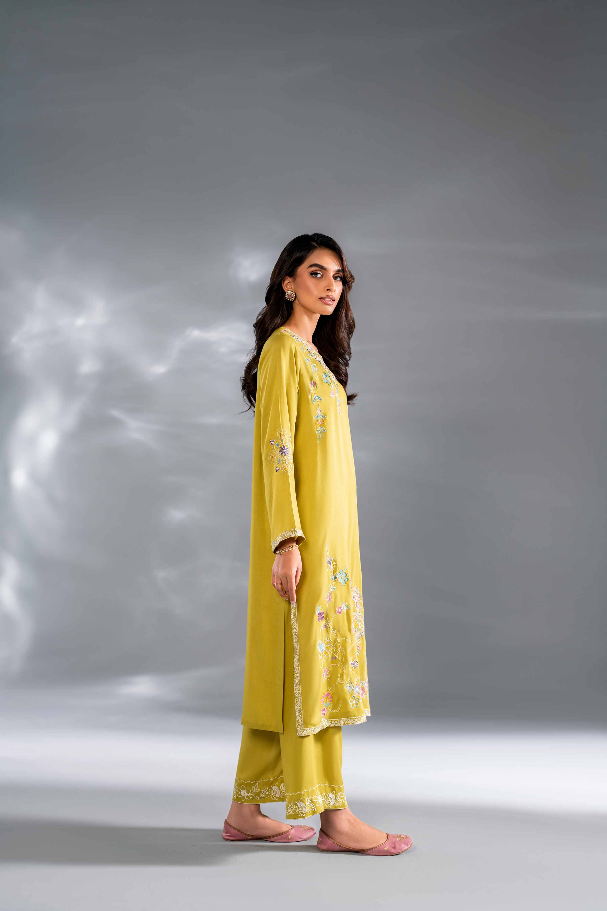 2 Piece - Embroidered Suit - KFW24-114 - Image 3