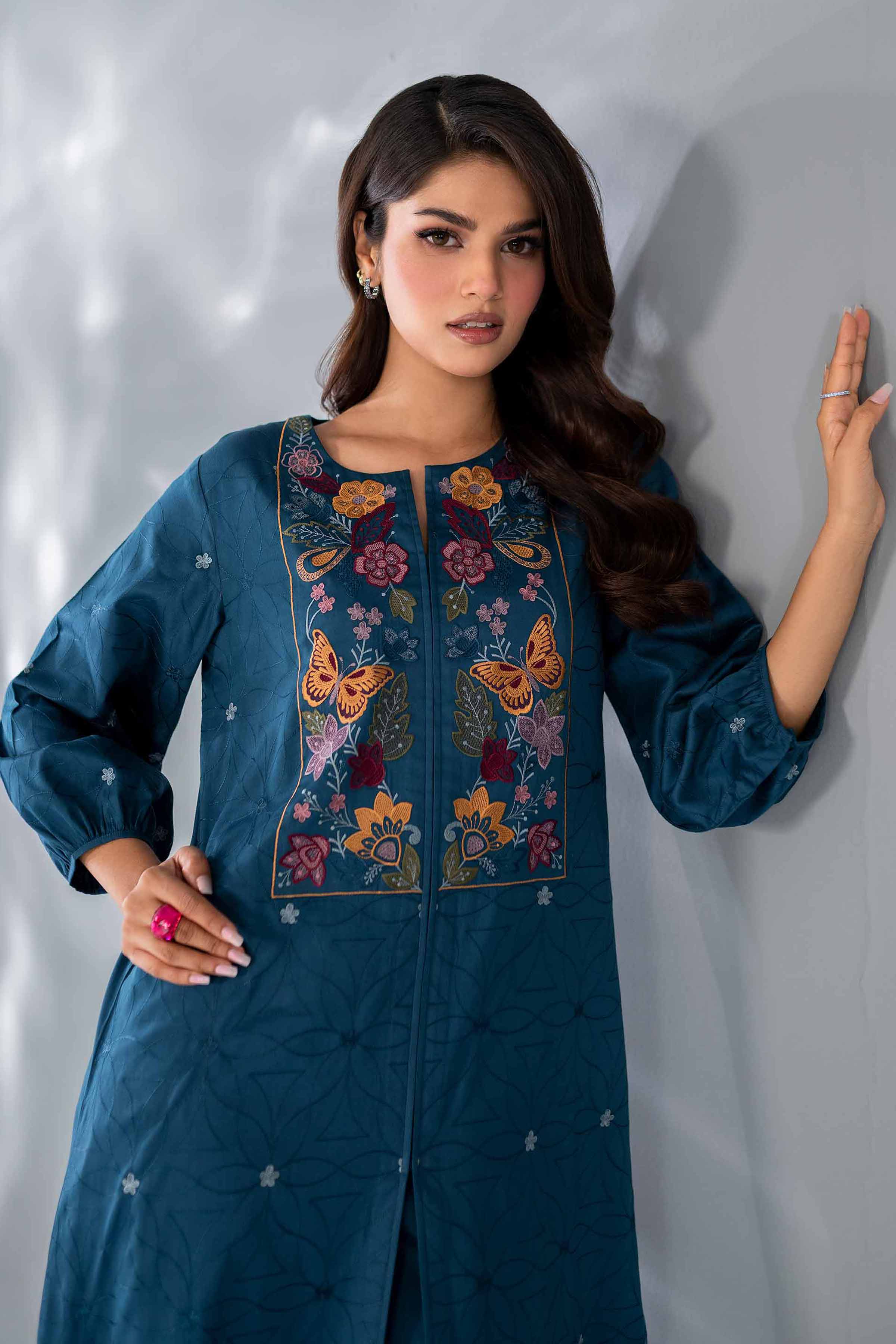 2 Piece - Embroidered Suit - KFW24-118 - Image 2