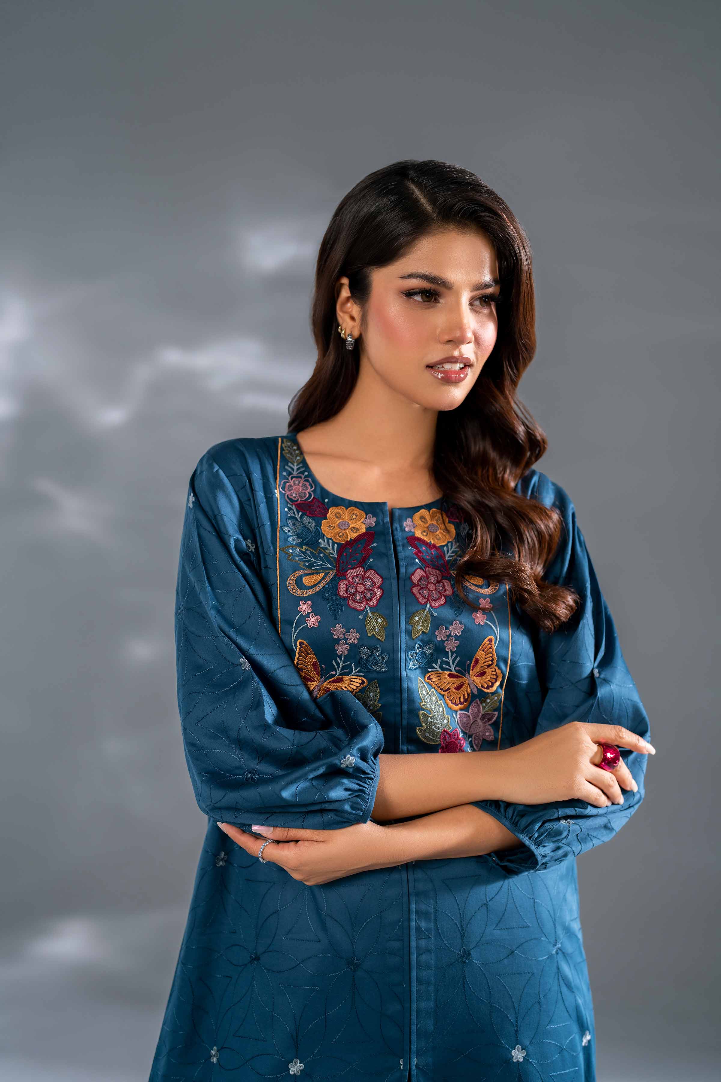 2 Piece - Embroidered Suit - KFW24-118 - Image 7