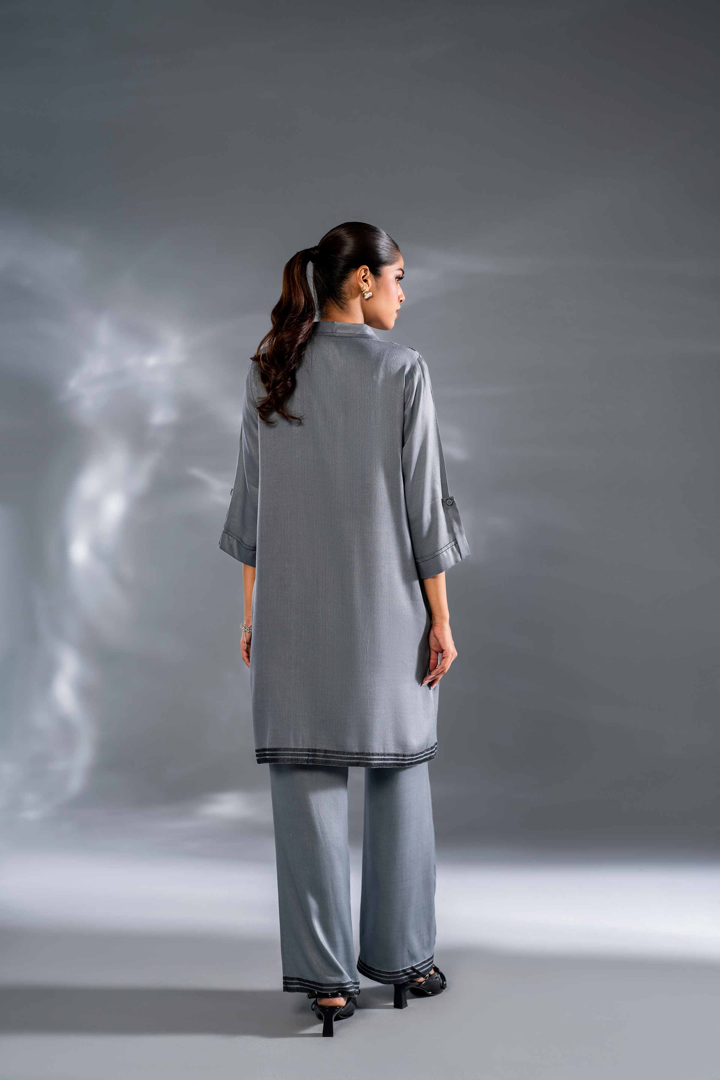 2 Piece - Embroidered Suit - KFW24-126 - Image 3