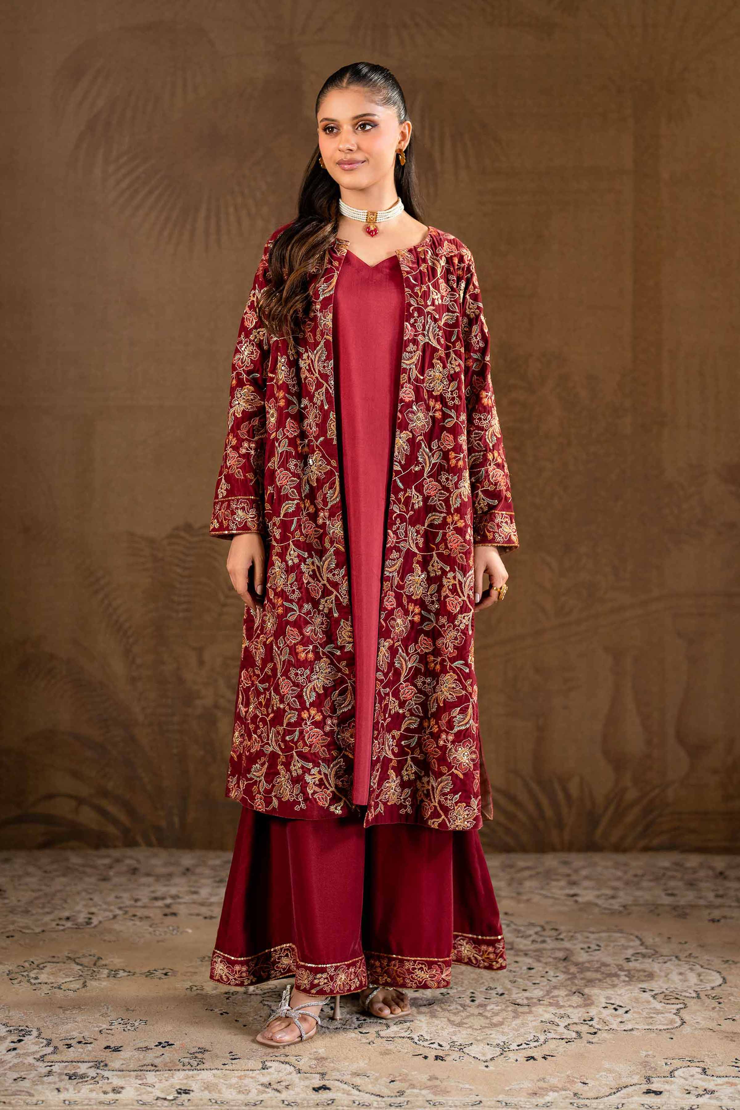 3 Piece - Embroidered Suit - KFW24-13 - Image 3