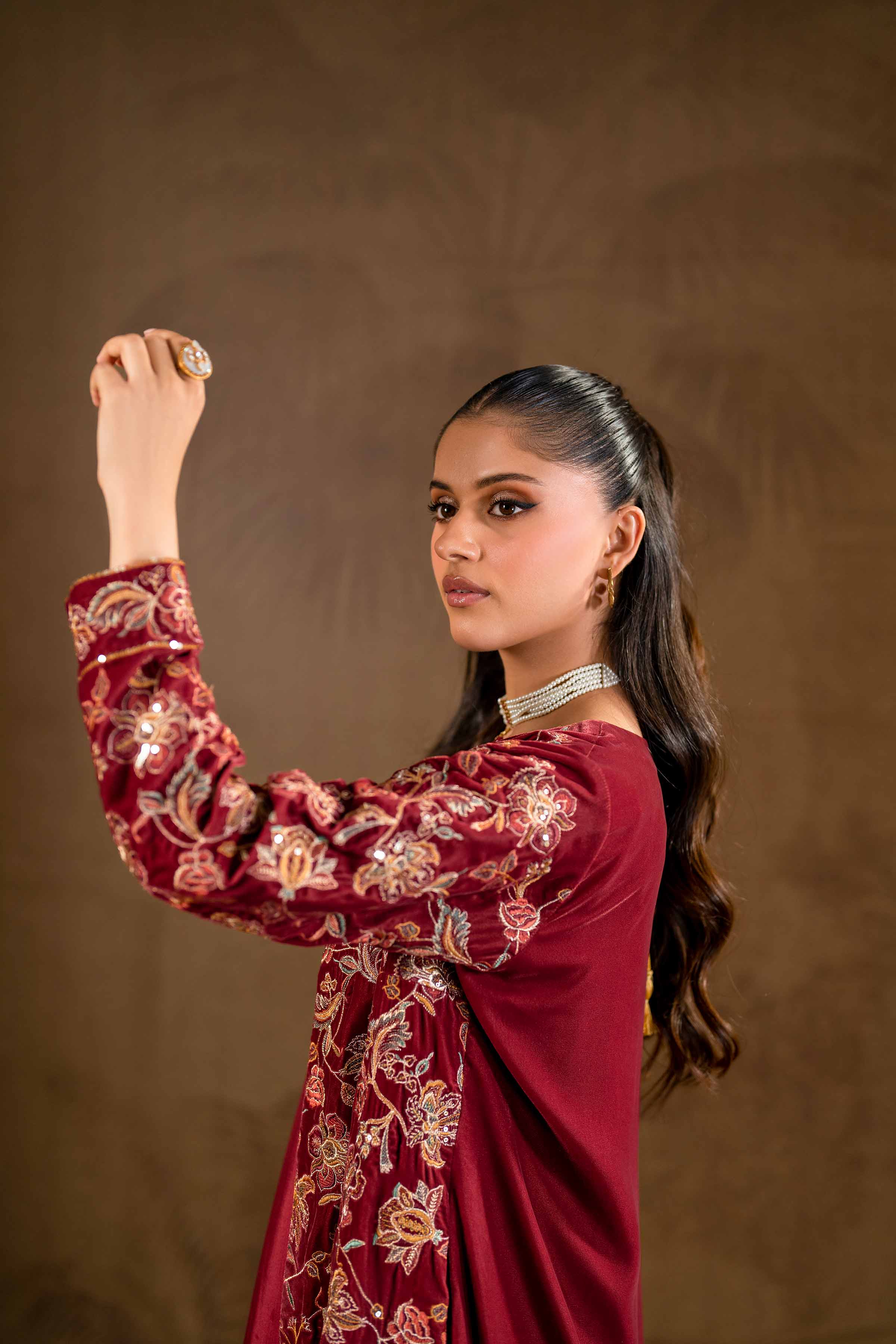 3 Piece - Embroidered Suit - KFW24-13 - Image 8