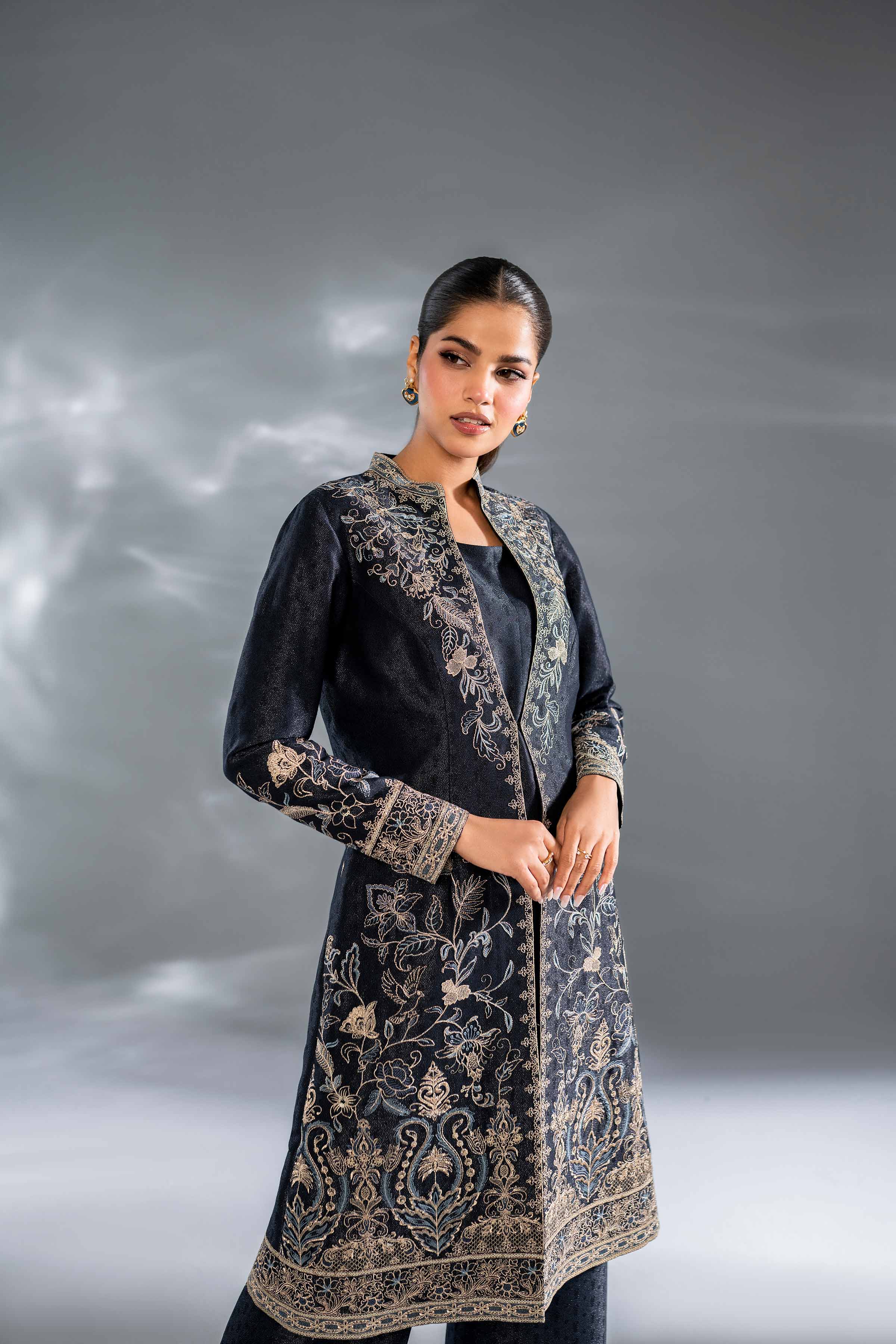 3 Piece - Embroidered Suit - KFW24-130 - Image 4