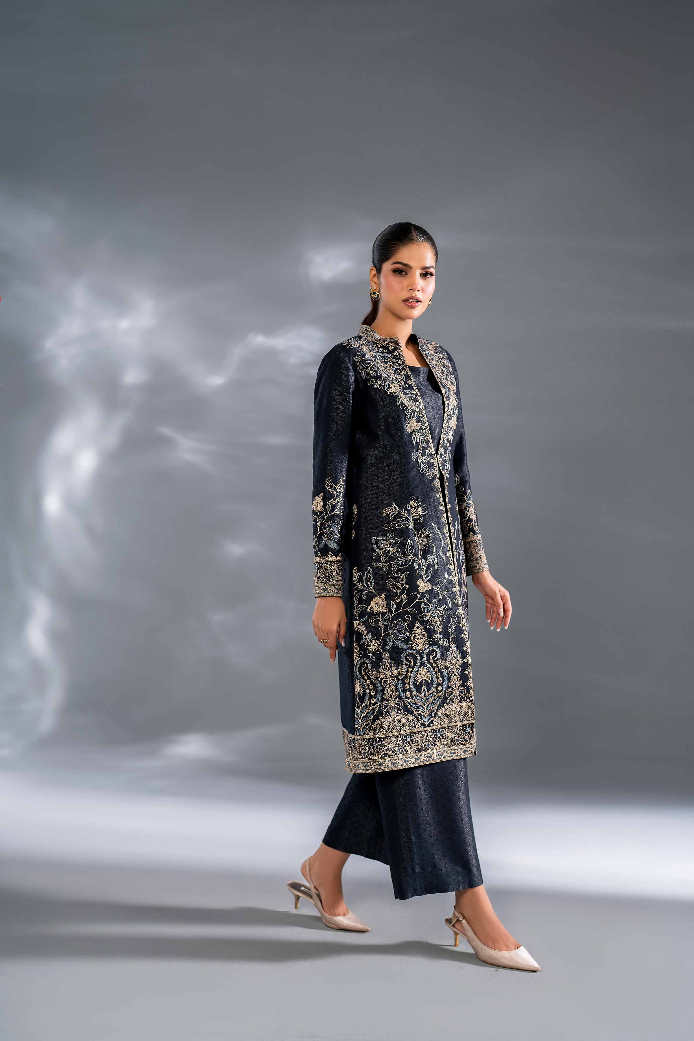 3 Piece - Embroidered Suit - KFW24-130 - Image 7