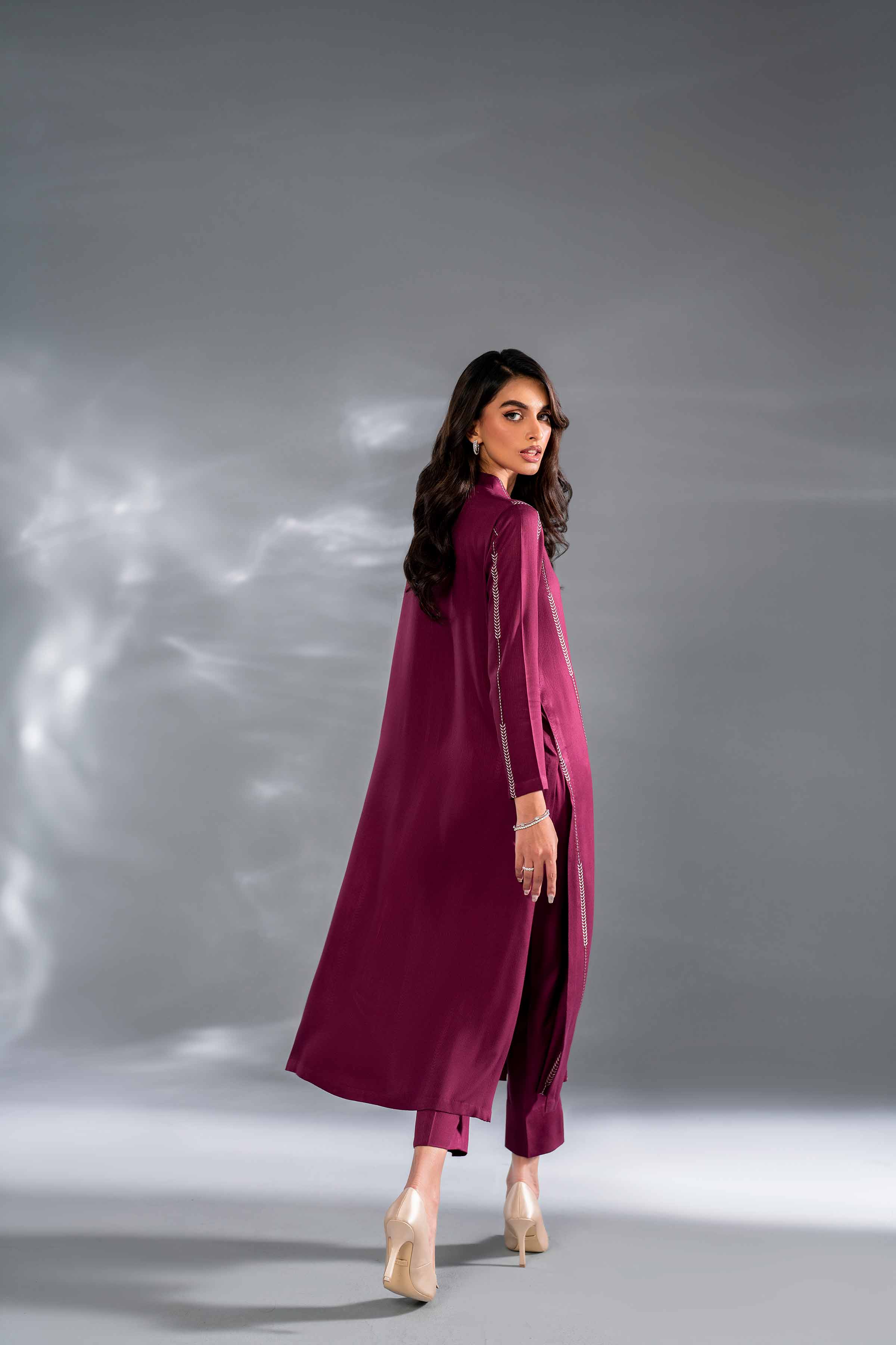2 Piece - Embroidered Suit - KFW24-131 - Image 3