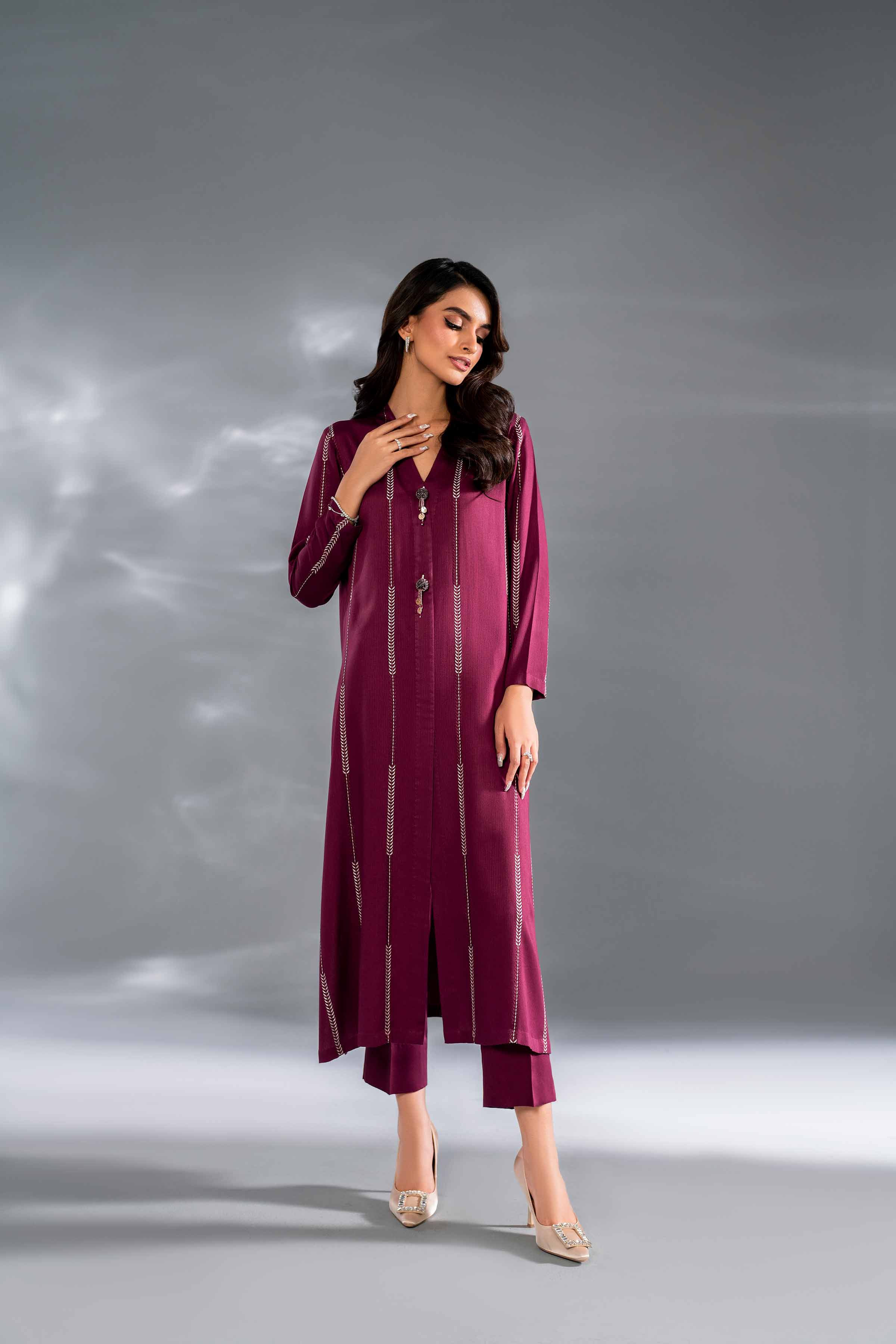 2 Piece - Embroidered Suit - KFW24-131 - Image 4