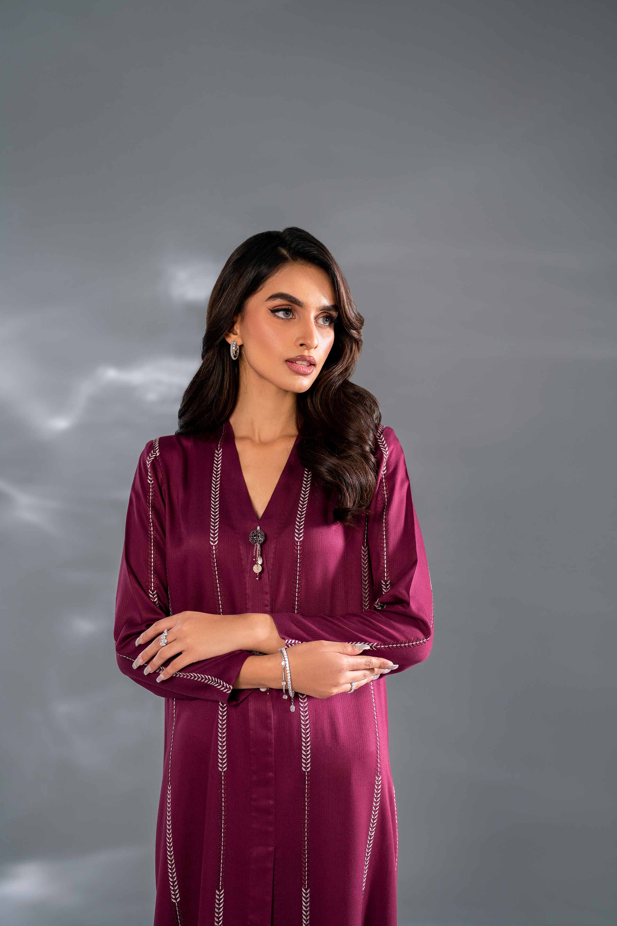 2 Piece - Embroidered Suit - KFW24-131 - Image 5