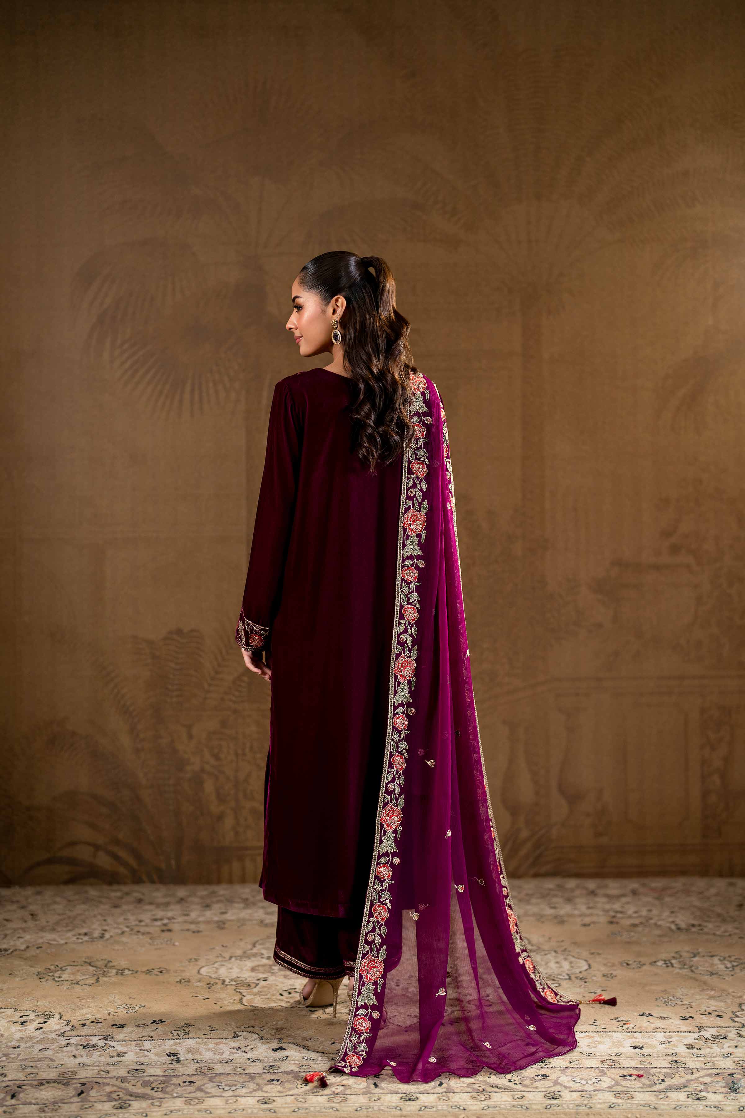 3 Piece - Embroidered Suit - KFW24-14 - Image 3