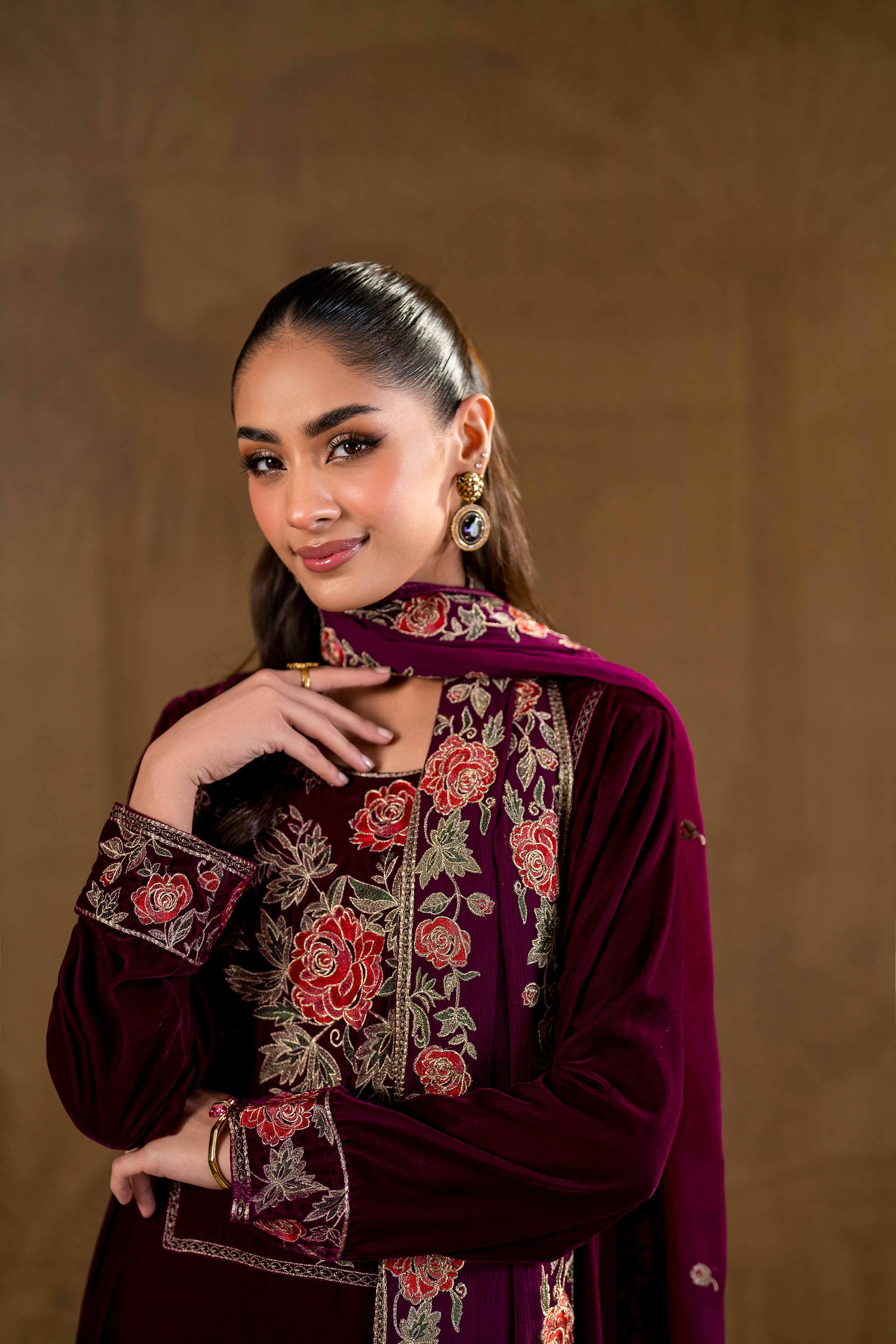 3 Piece - Embroidered Suit - KFW24-14 - Image 5