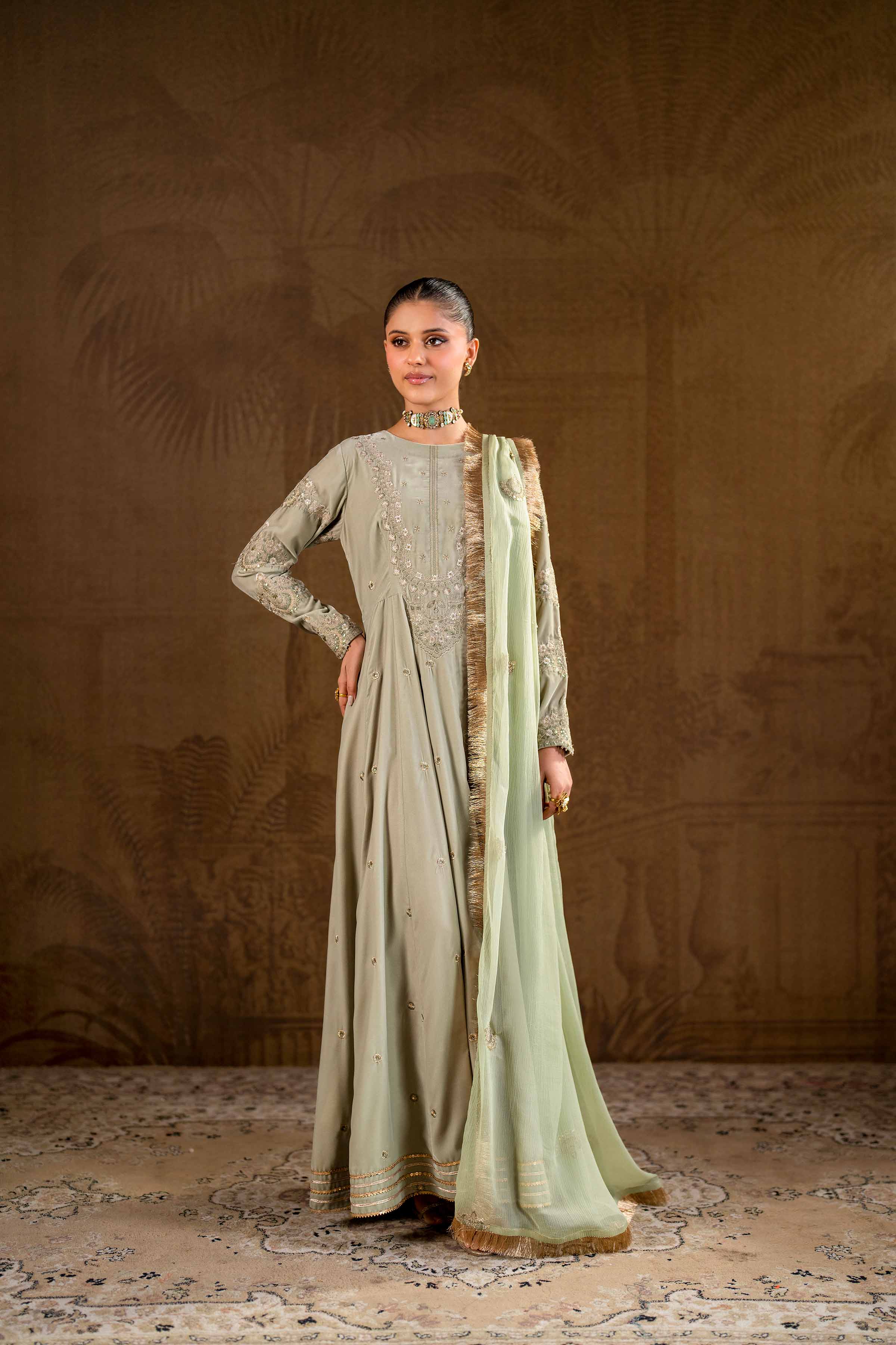 2 Piece - Embroidered Suit - KFW24-17 - Image 5
