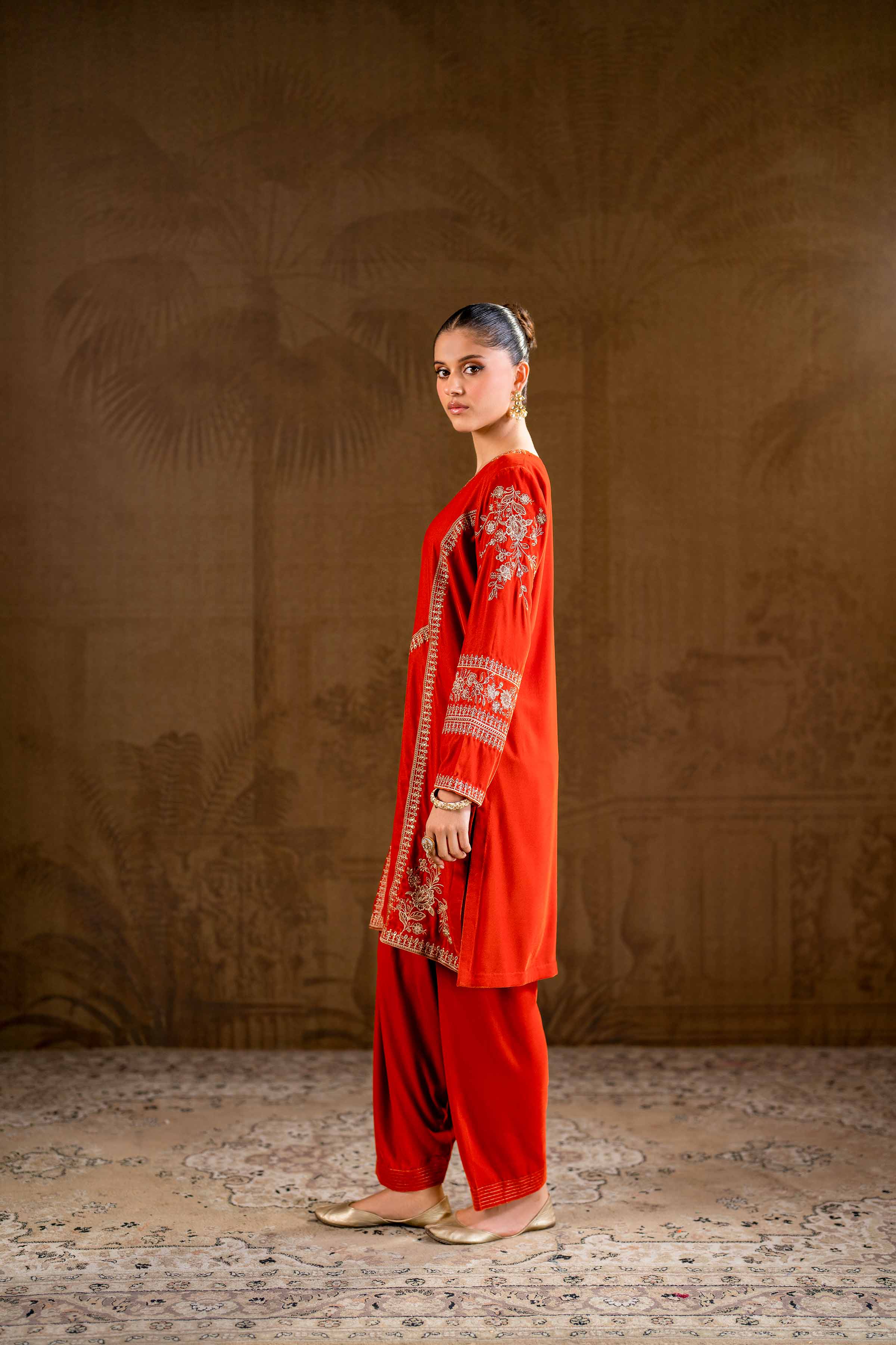 2 Piece - Embroidered Suit - KFW24-20 - Image 3