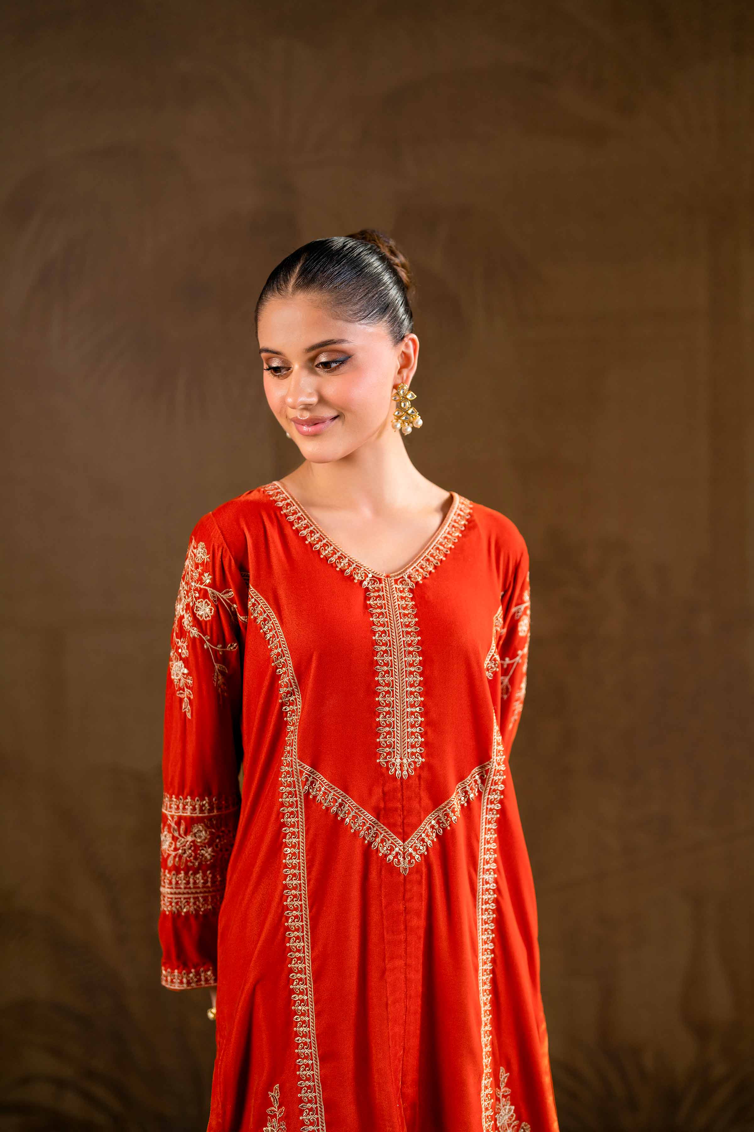 2 Piece - Embroidered Suit - KFW24-20 - Image 4