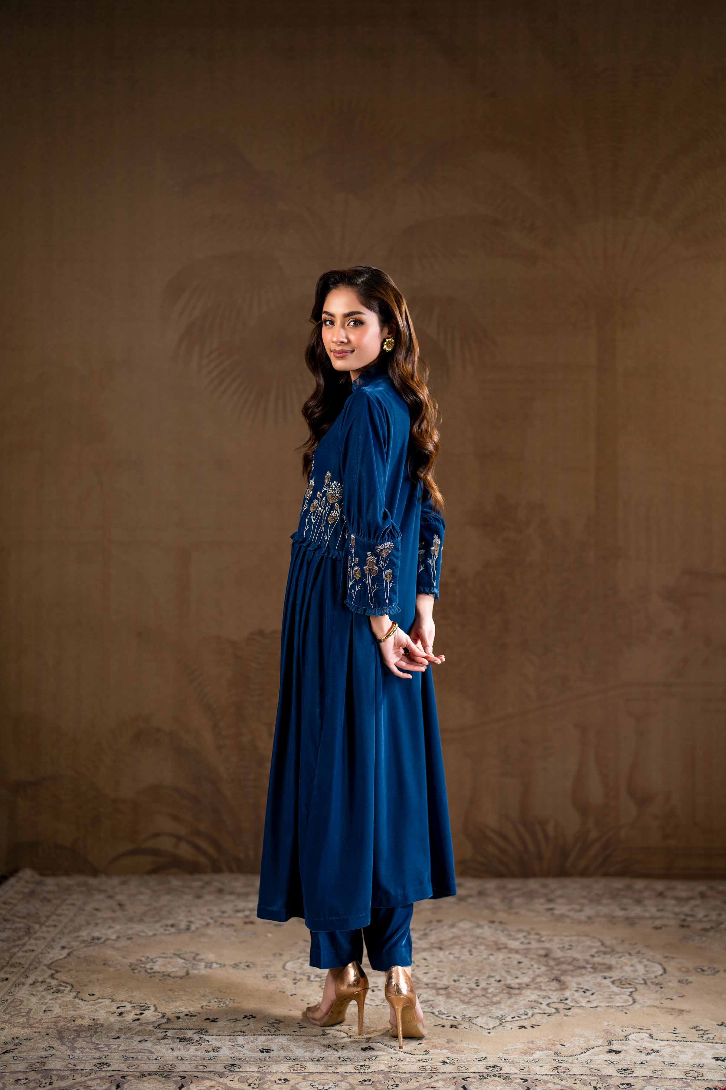 2 Piece - Embroidered Suit - KFW24-21 - Image 3