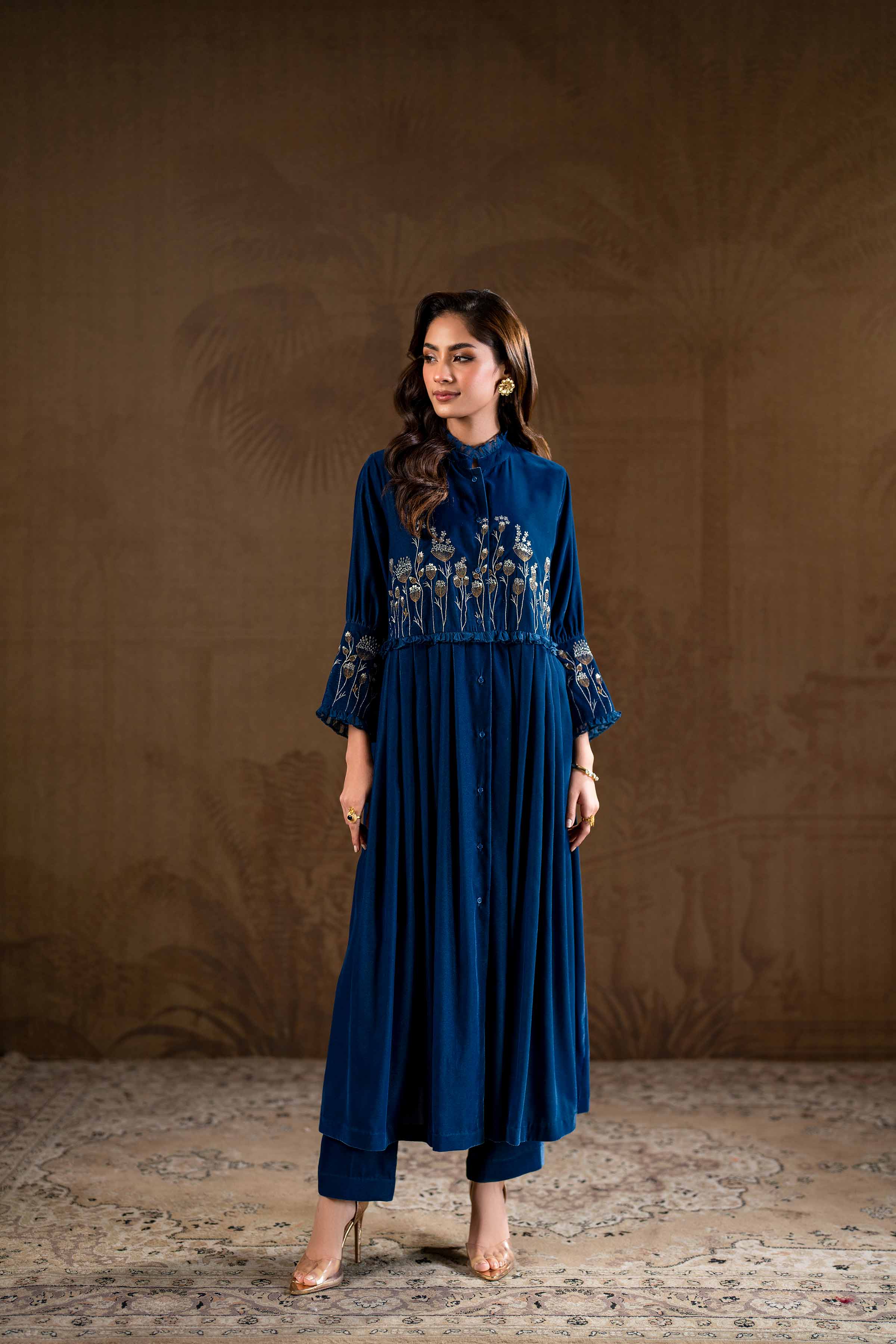 2 Piece - Embroidered Suit - KFW24-21 - Image 4