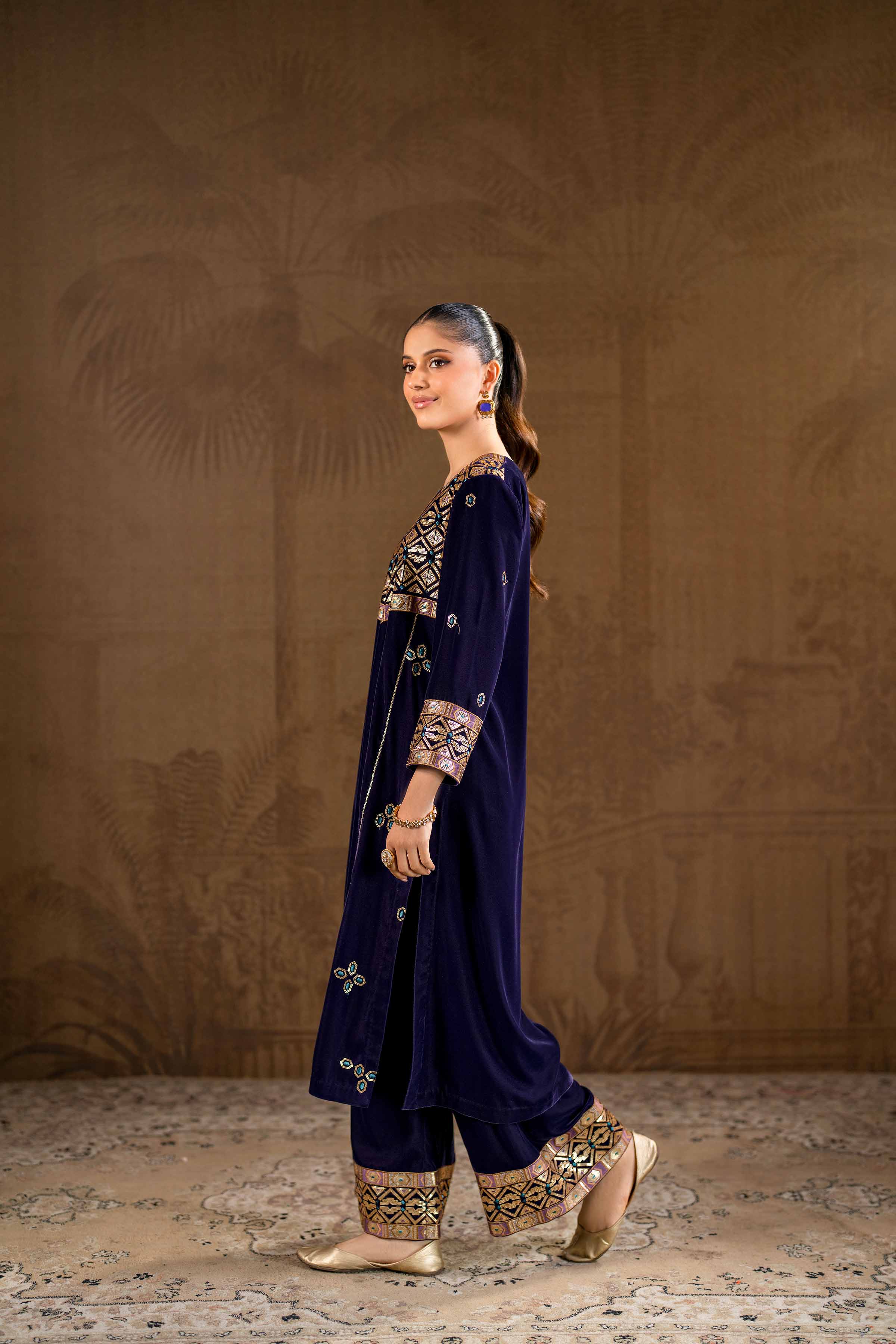 2 Piece - Embroidered Suit - KFW24-27 - Image 3